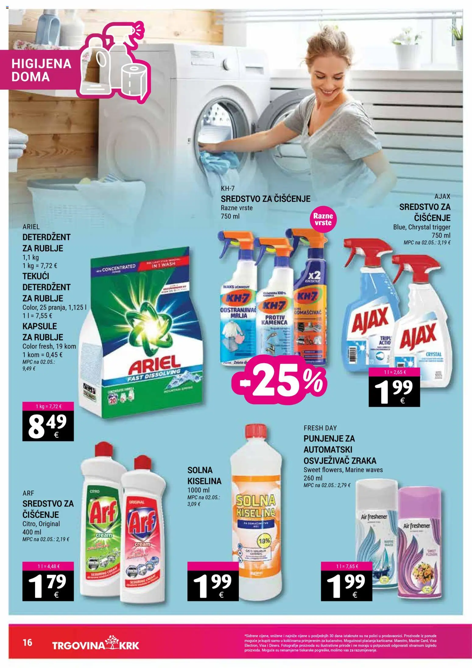 Trgovina Krk katalog | vrijedi od 16.02.2026 | Stranica: 16 | Proizvodi: Deterdžent, Ajax, Ariel