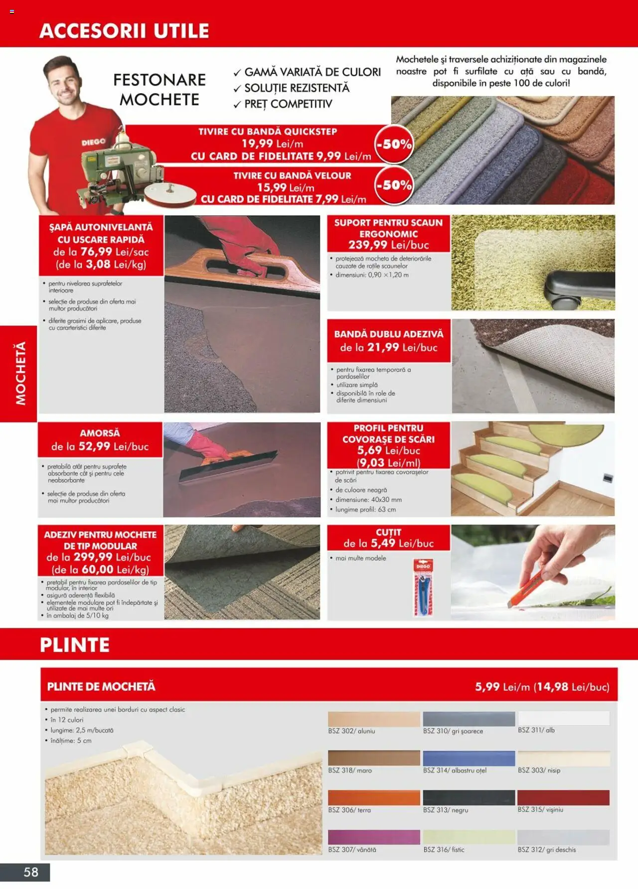 Noul catalog Diego – valabil de la 01.04.2024 | Pagină: 58 | Produse: Vânătă, Cuțit, Pește, Absorbante