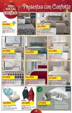 Pré-visualização Auchan - Presentes válido de 05.12.2025 | Página: 10 | Produtos: Fronha, Jogo de cama, Cama, Almofada