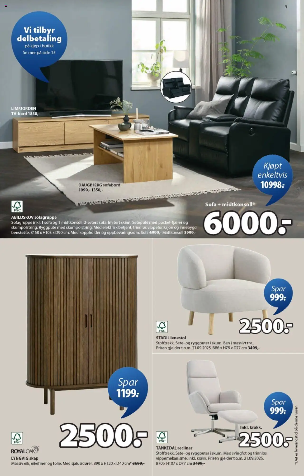  | Side: 9 | Produkter: Суміш дитяча, Lenestol, Sofa