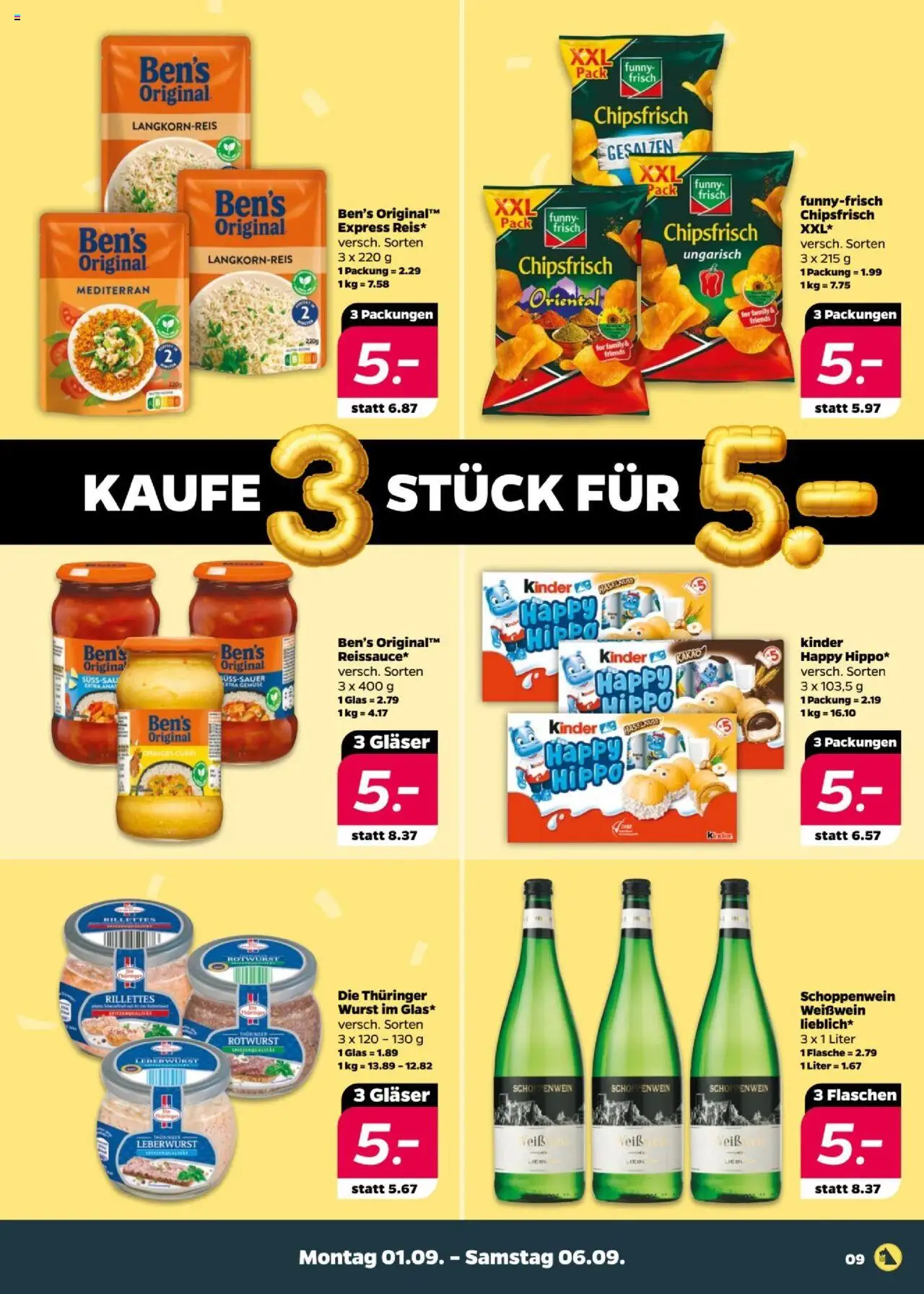 Netto Prospekt 	 - gültig ab dem 01.09.2025 | Seite: 9 | Produkte: Weißwein, Funny frisch, Wurst
