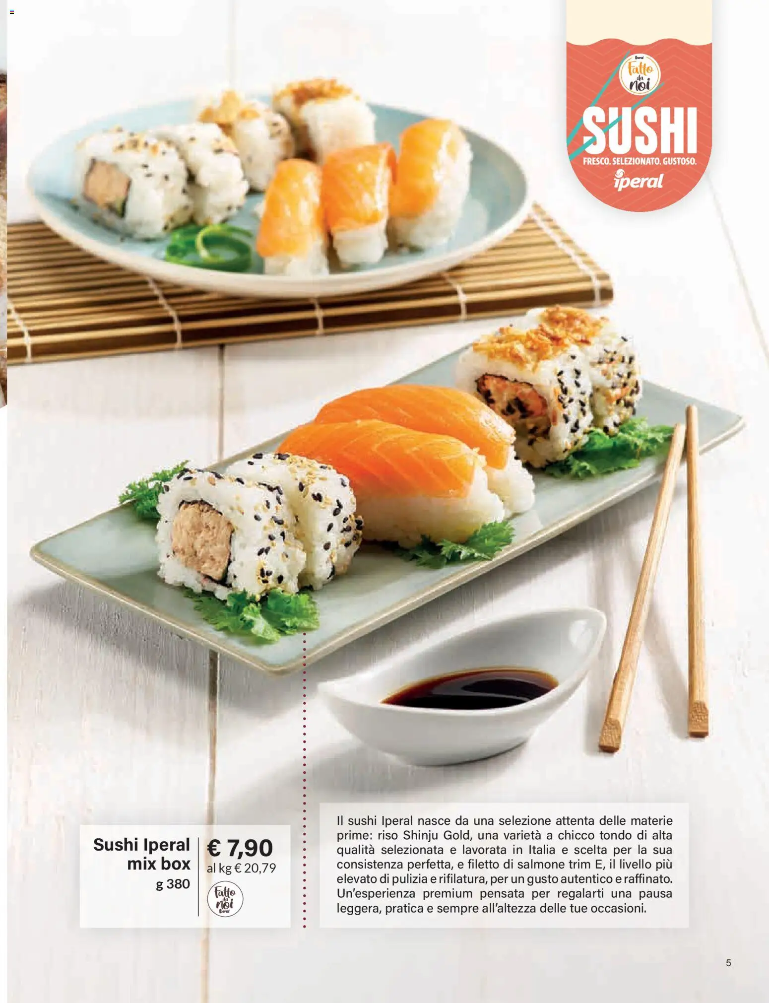 Volantino Iperal del 18.03.2026 | Pagina: 5 | Prodotti: Salmone, Riso, Sushi