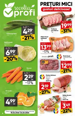 Ofertele Profi valabile de la 18.02.2026 | Pagină: 6 | Produse: Varză, Vitrină, Parizer, Castraveți