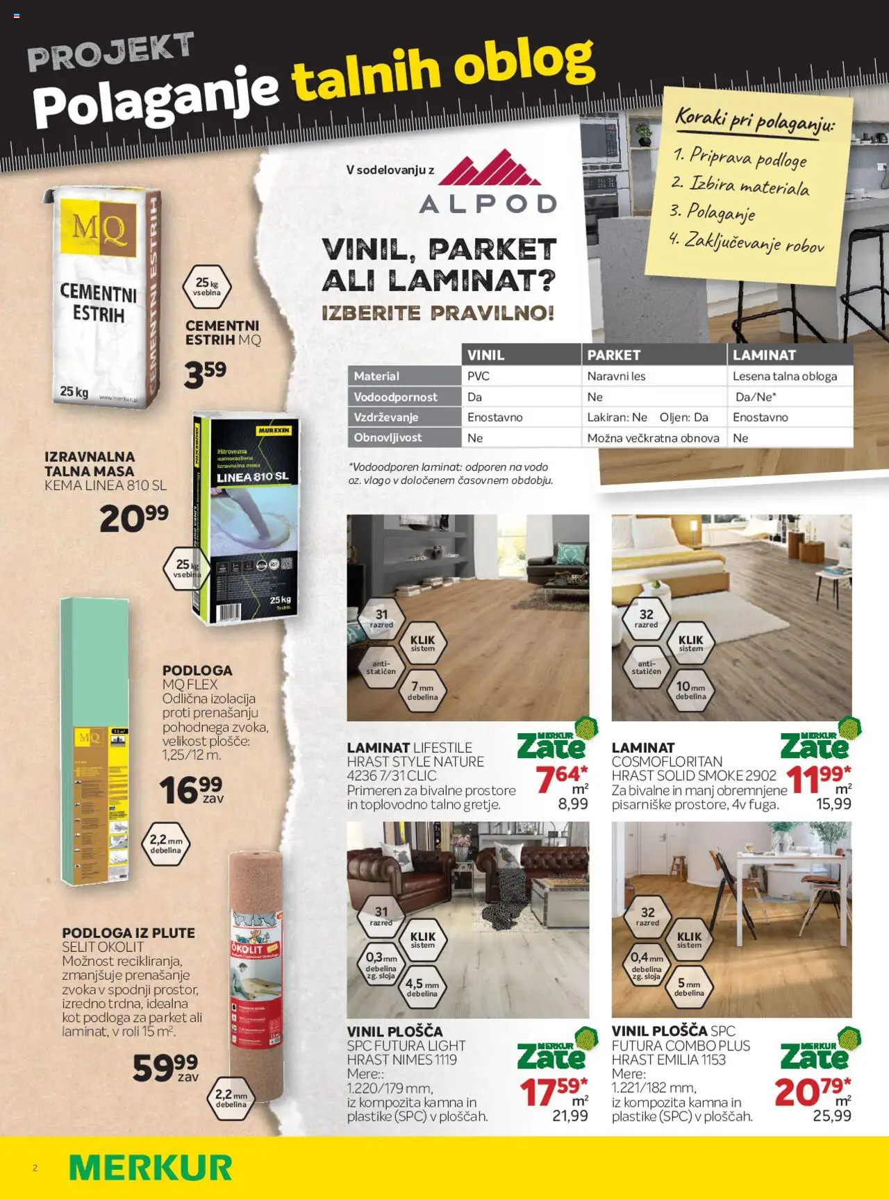 Merkur katalog │ velja od 06.08.2025 | Stran: 30 | Izdelki: Talna obloga, Podloga