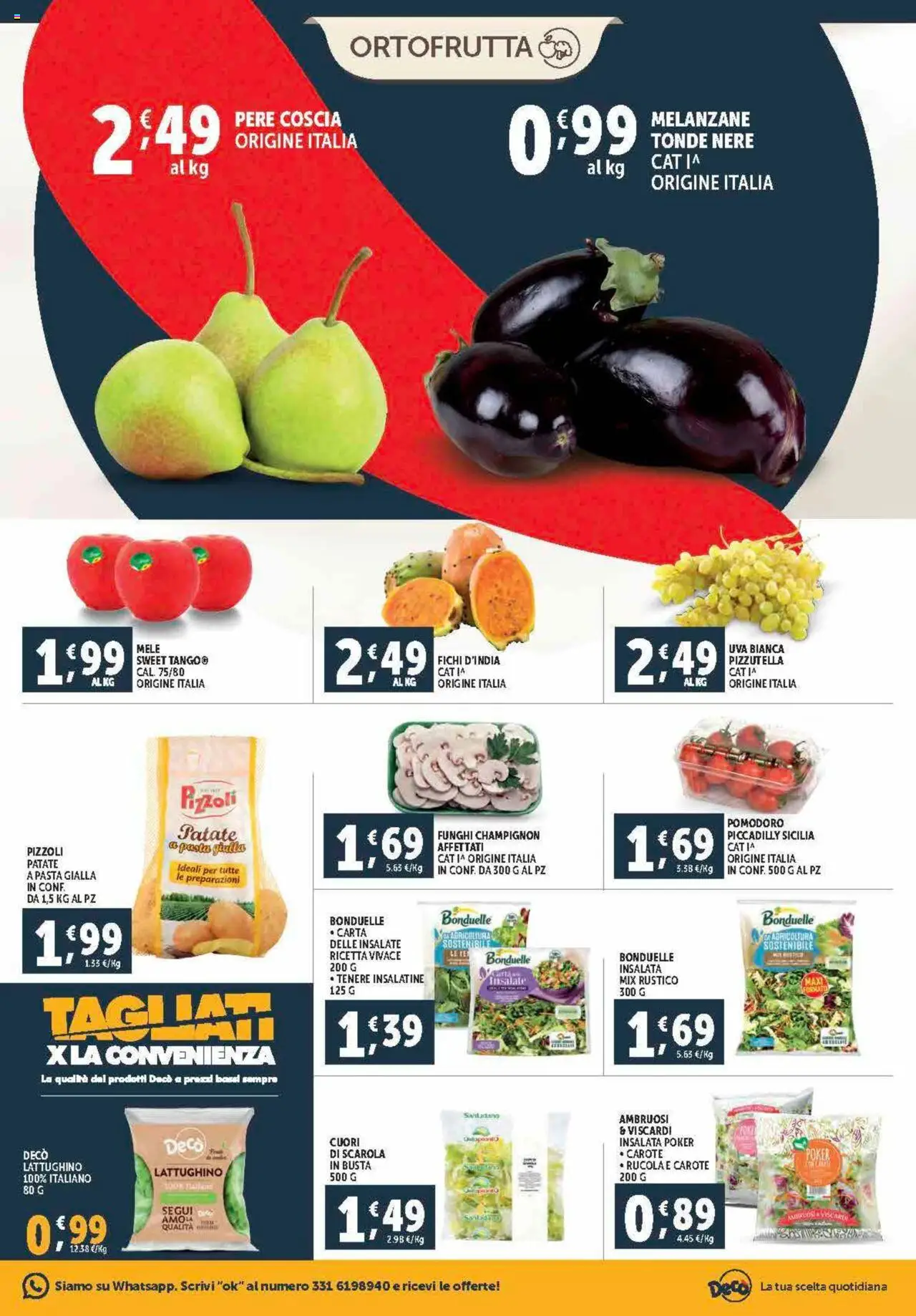 Volantino Decò del 12.09.2025 | Pagina: 5 | Prodotti: Rucola, Pasta, Funghi, Melanzane