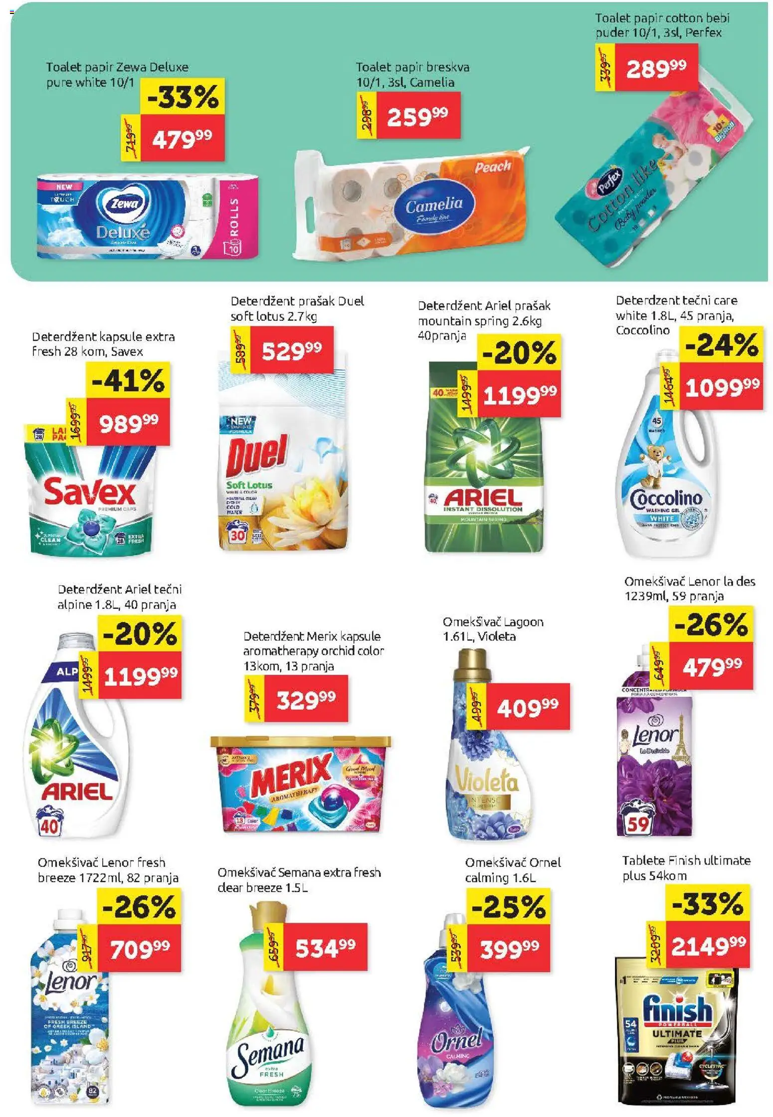 SuperVERO katalog - važi od 16.04.2026 | Strana: 23 | Proizvode: Lenor, Kapsule, Finish, Breskva