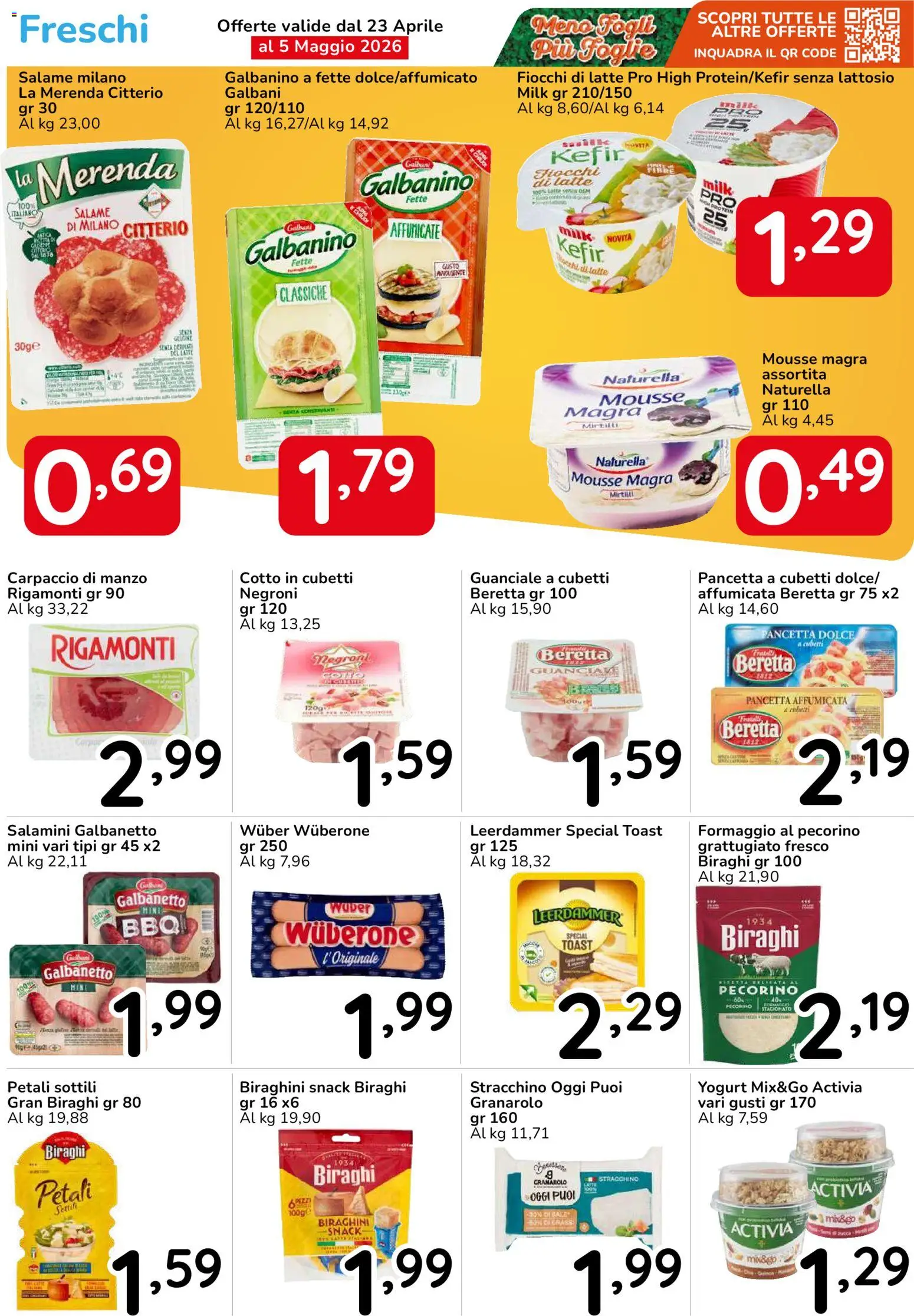 Volantino Famila del 23.04.2026 | Pagina: 18 | Prodotti: Salame, Manzo, Pancetta, Guanciale