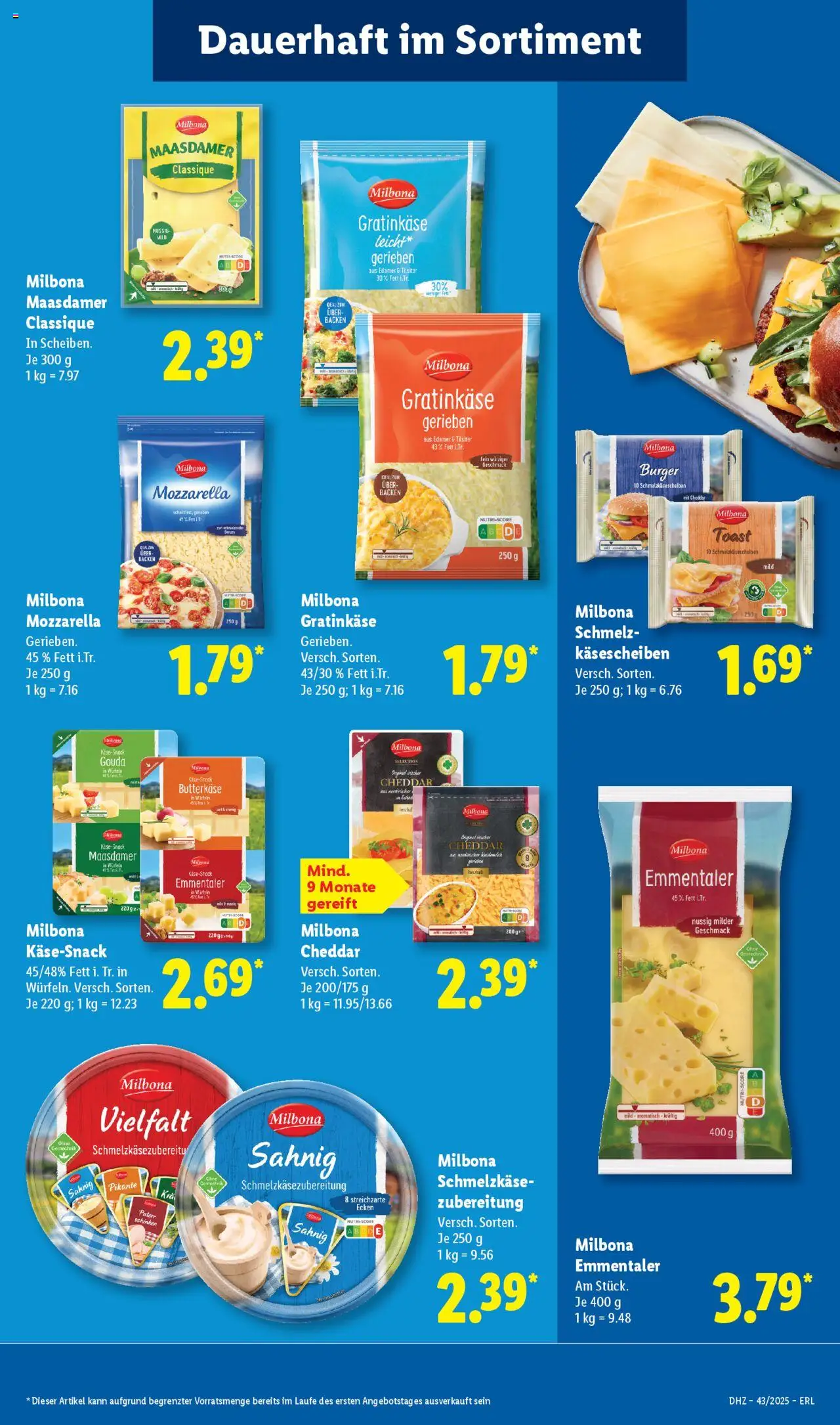 Lidl Prospekt Ochsenfurt – gültig ab 20.10.2025 | Seite: 13 | Produkte: Toast, Mozzarella, Burger, Schinken