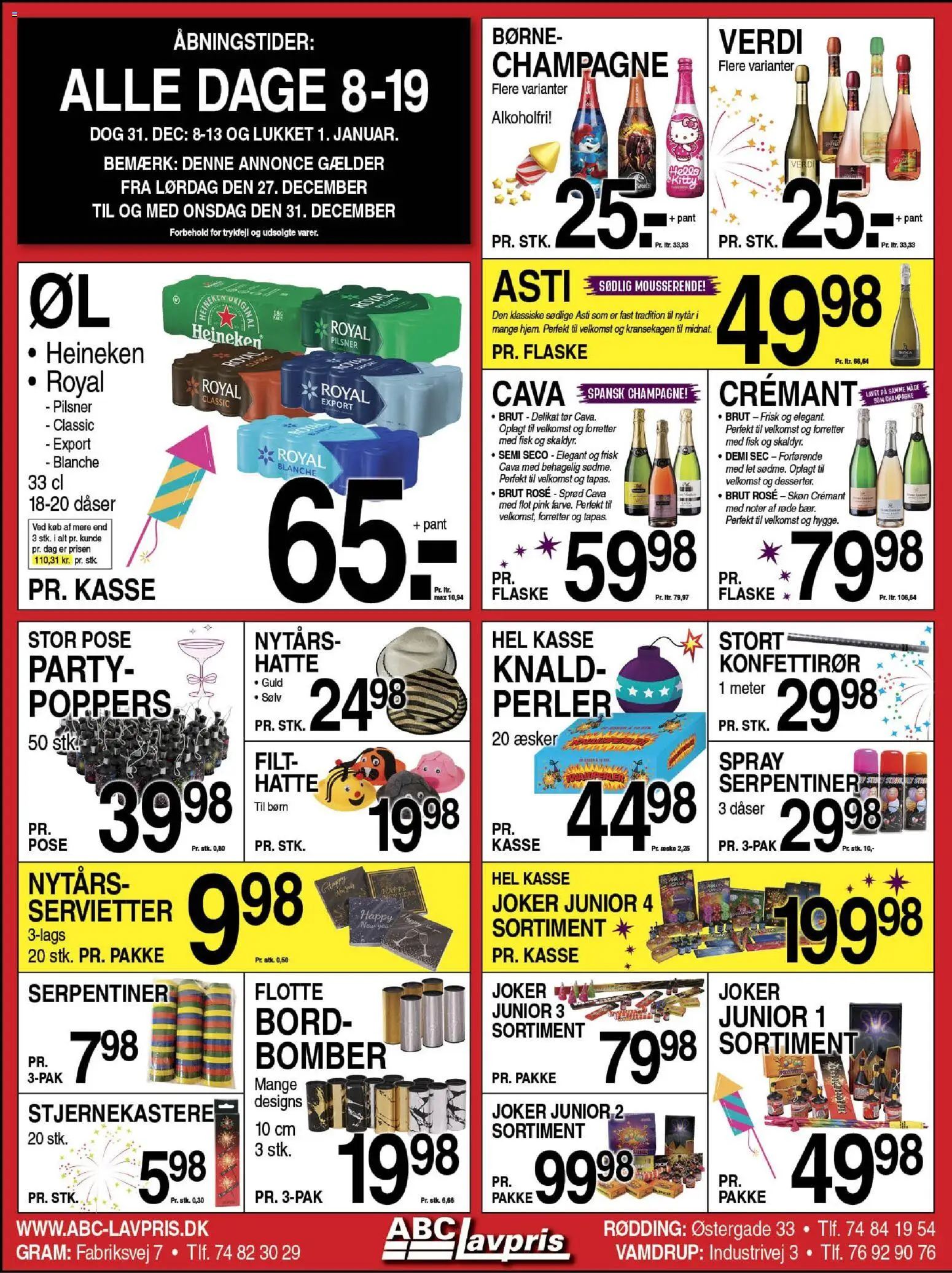 Abc Lavpris tilbudsavis – gyldig fra 24.12.2025 | Side: 1 | Produkter: Fisk, Bord, Søm