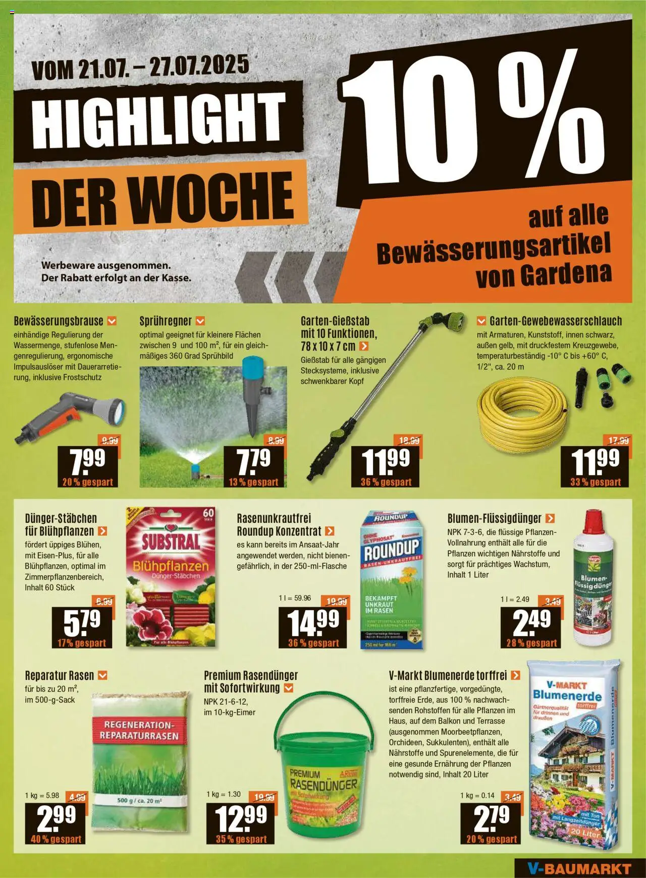 V-Baumarkt - Aalen - gültig ab dem 24.07.2025 | Seite: 7 | Produkte: Blumenerde