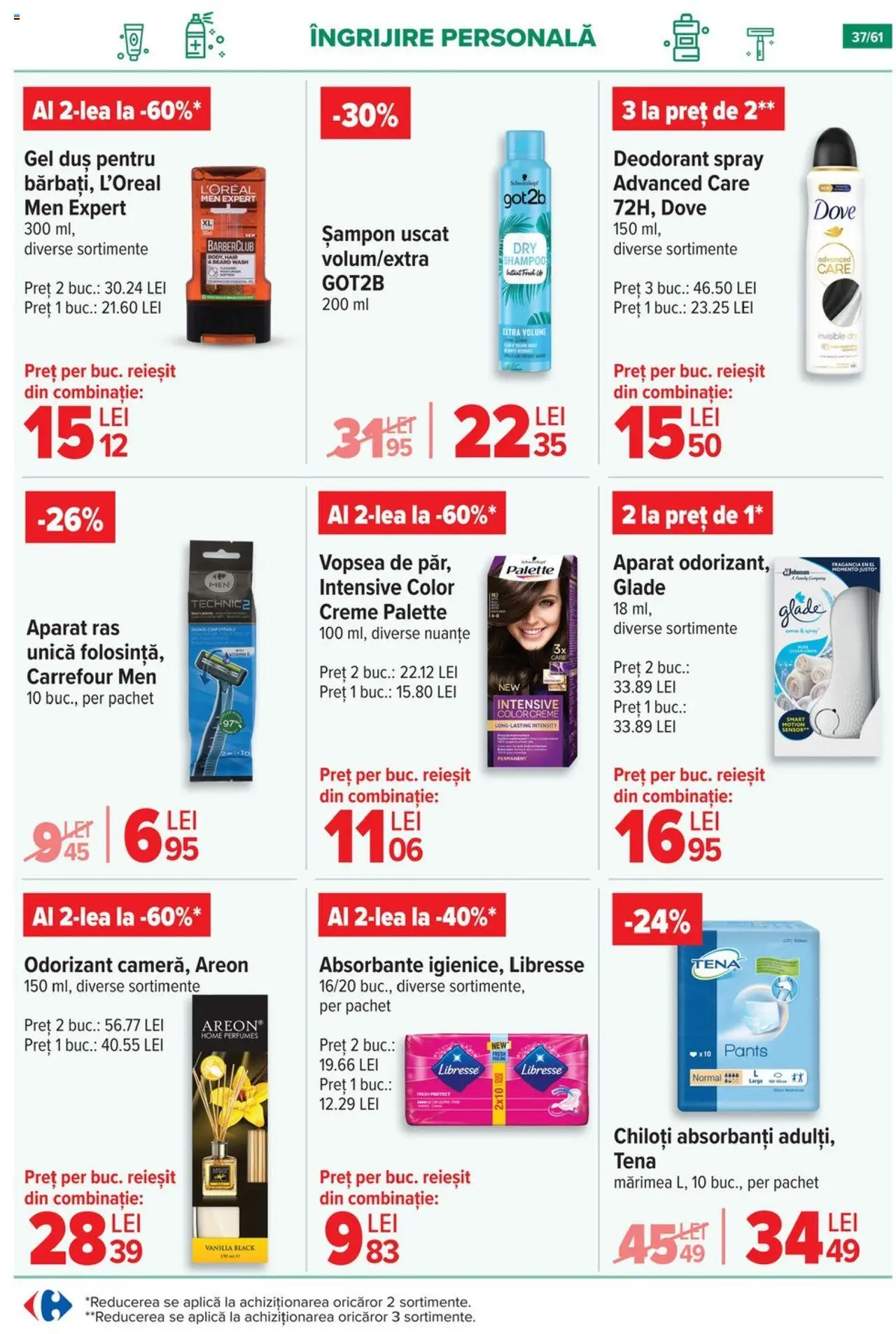 Catalog Carrefour – valabil de la 20.08.2025 | Pagină: 38 | Produse: Vopsea, Duș, Șampon, Șampon uscat