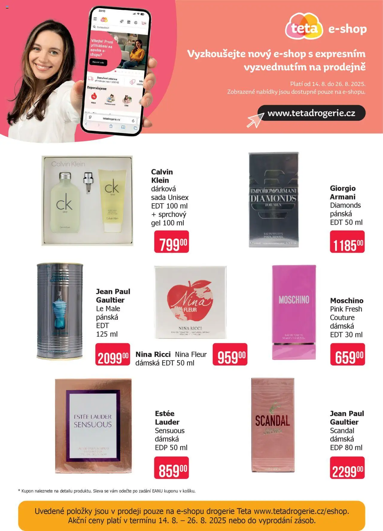 TETA Drogerie leták od 14.08.2025 | Strana: 18 | Produkty: Sprchový gel, Moschino, Drogerie