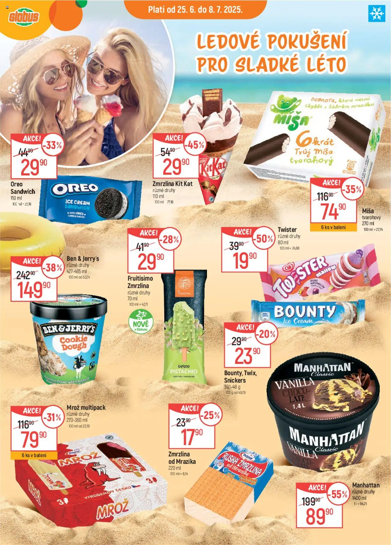 Globus leták od 25.06.2025 | Strana: 9 | Produkty: Oreo zmrzlina, Globus, Ben & Jerry's, Manhattan