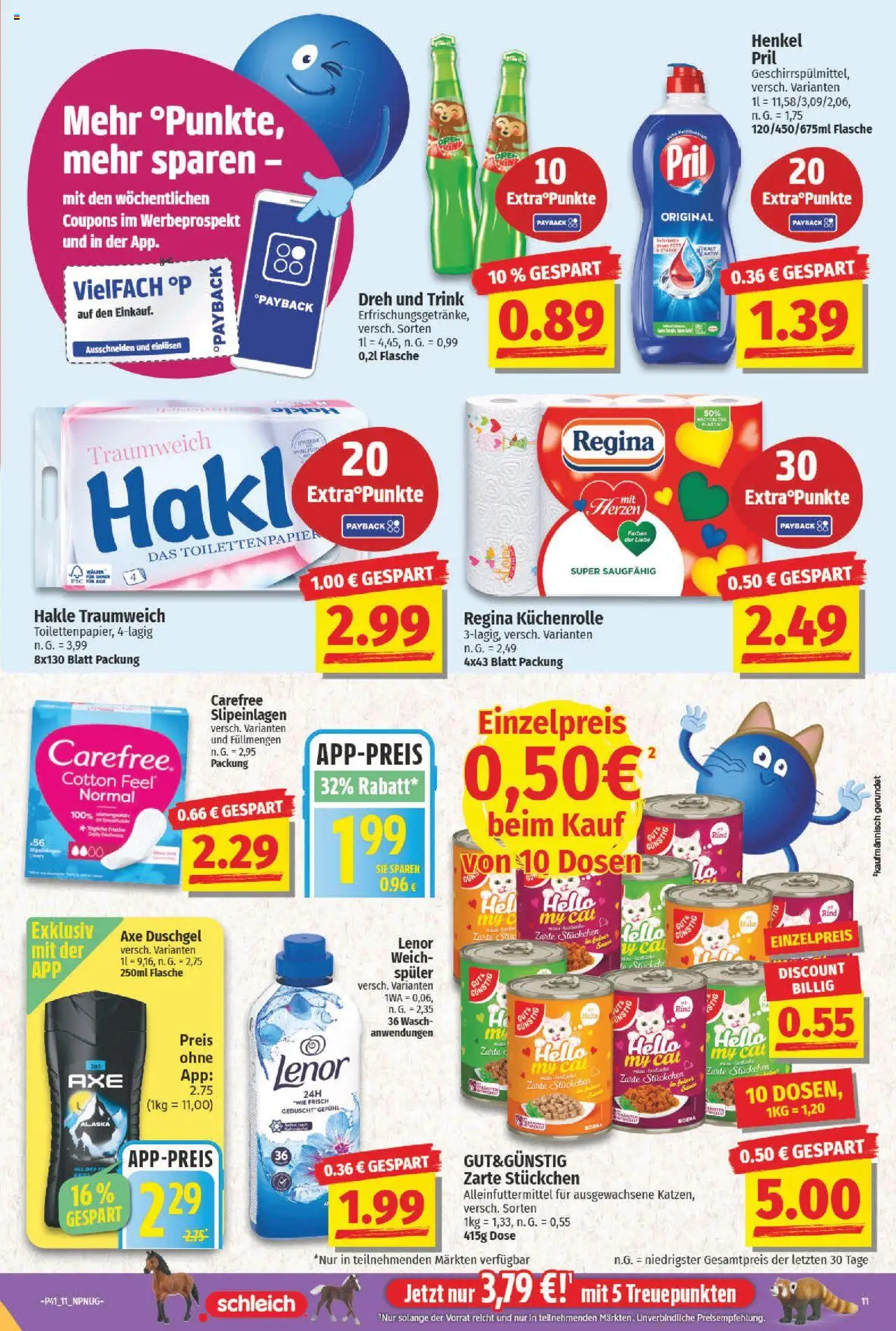 NP Discount Prospekt 	 – gültig ab 06.10.2025 | Seite: 11 | Produkte: Lenor, Duschgel, Axe, Toilettenpapier