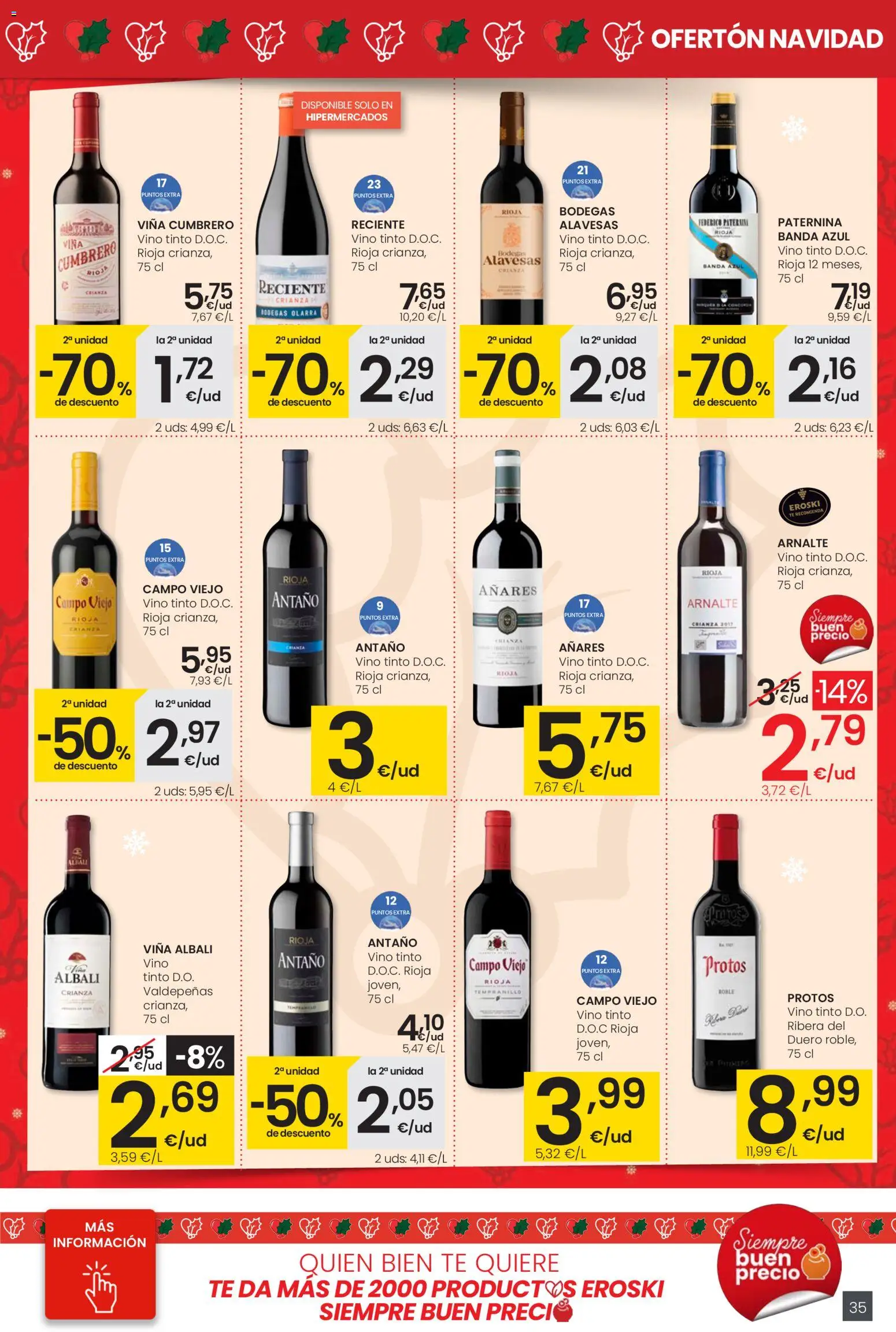 Eroski - Navidad │ válido desde el 18.12.2025 | Página: 35 | Productos: Vino, Té