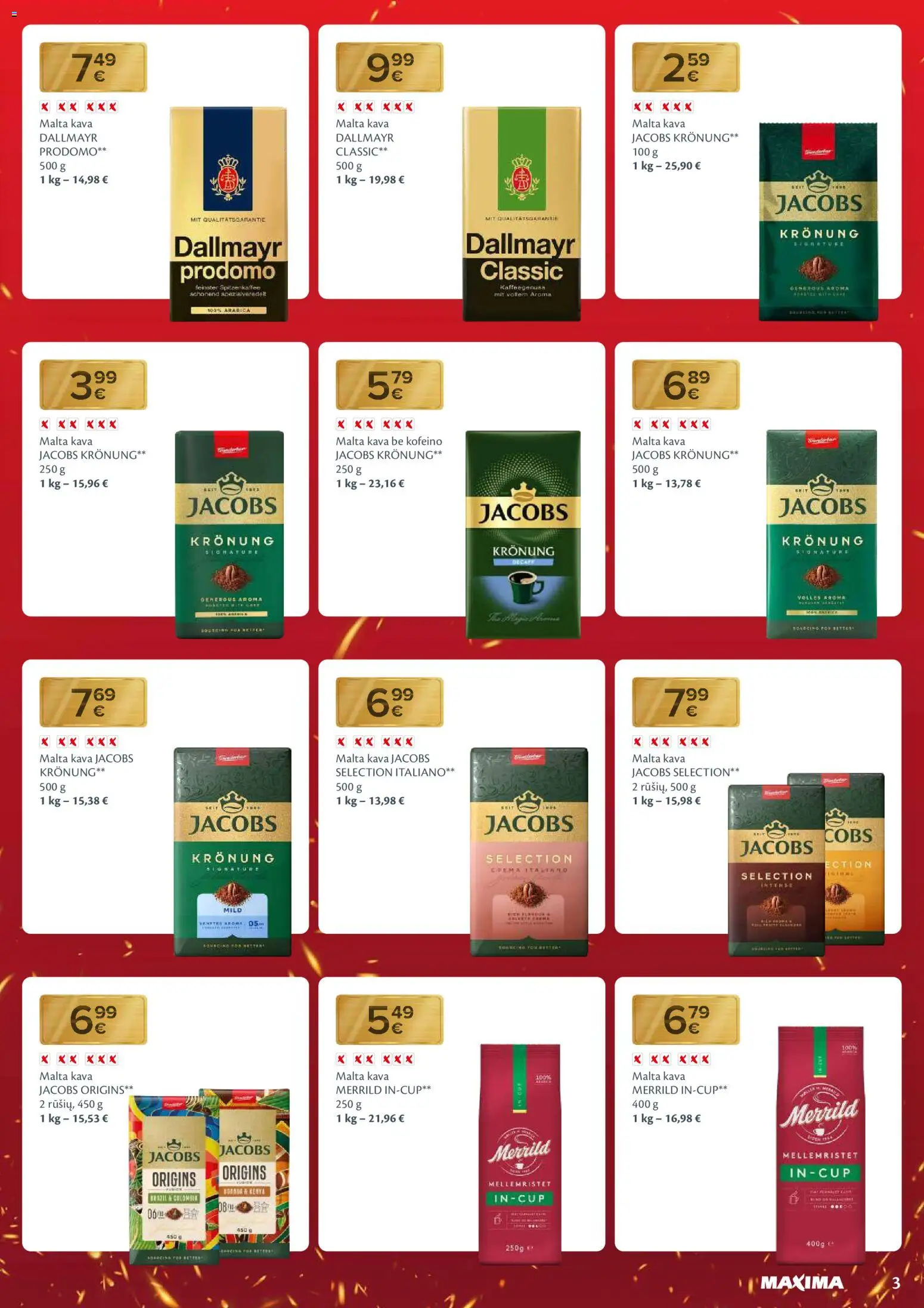 MAXIMA akcijos nuo 24.02.2026 | Puslapis: 3 | Prekių: Kava