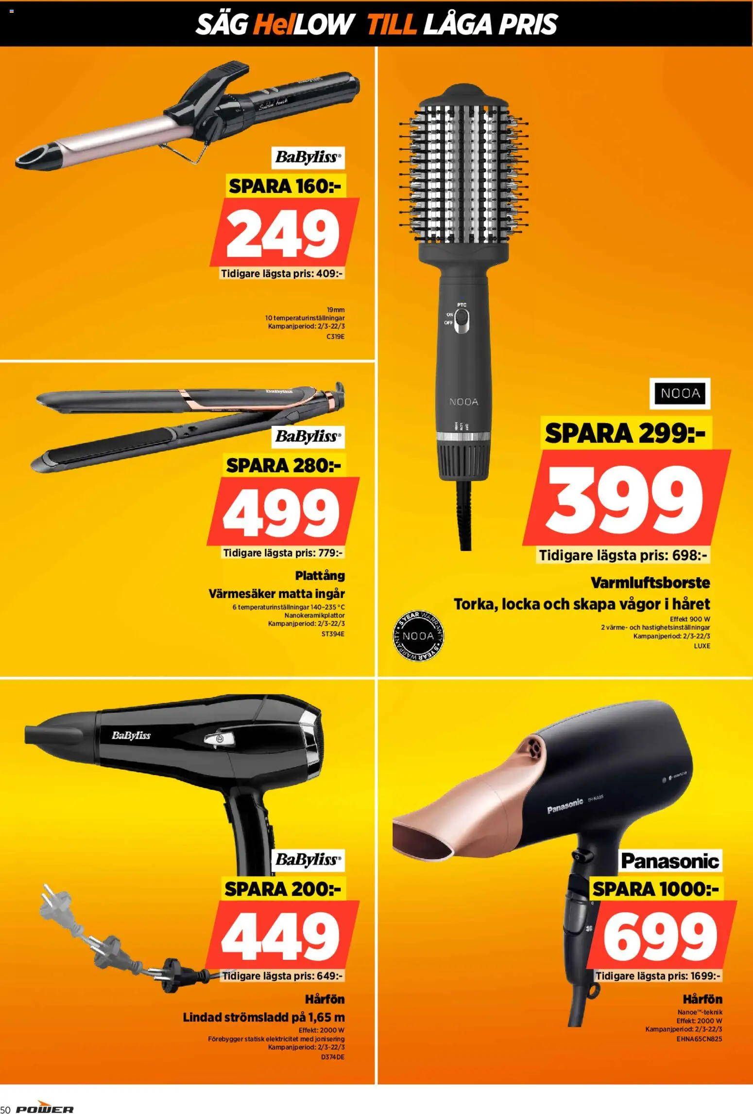 Power reklamblad aktuell från 02.03.2026 | Sida: 50 | Produkter: Plattång, Såg, Matta