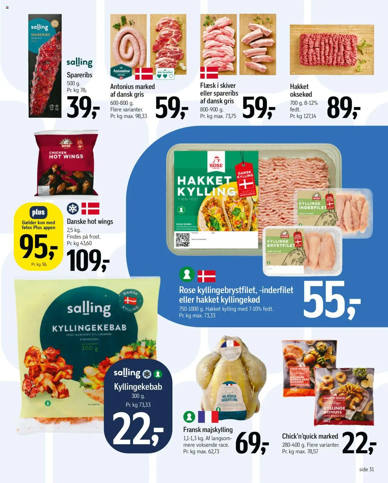 Føtex Tilbudsavis gyldig fra 01.08.2025 | Side: 38 | Produkter: Kyllingekød, Oksekød, Donuts, Spareribs