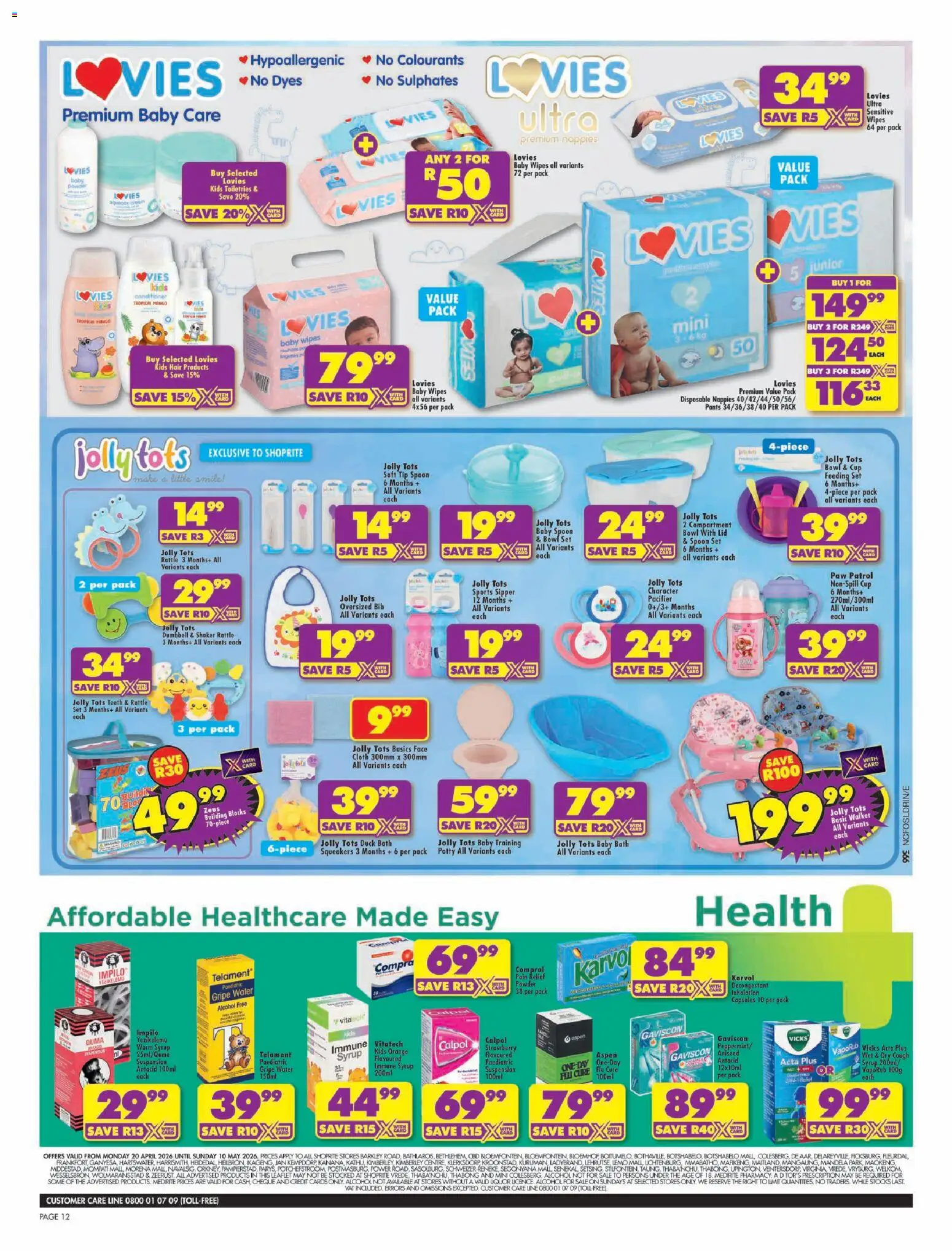 New Shoprite catalogue – valid from 20.04.2026 | Page: 4 | Products: Bowl, Bath, Cough syrup, Mango