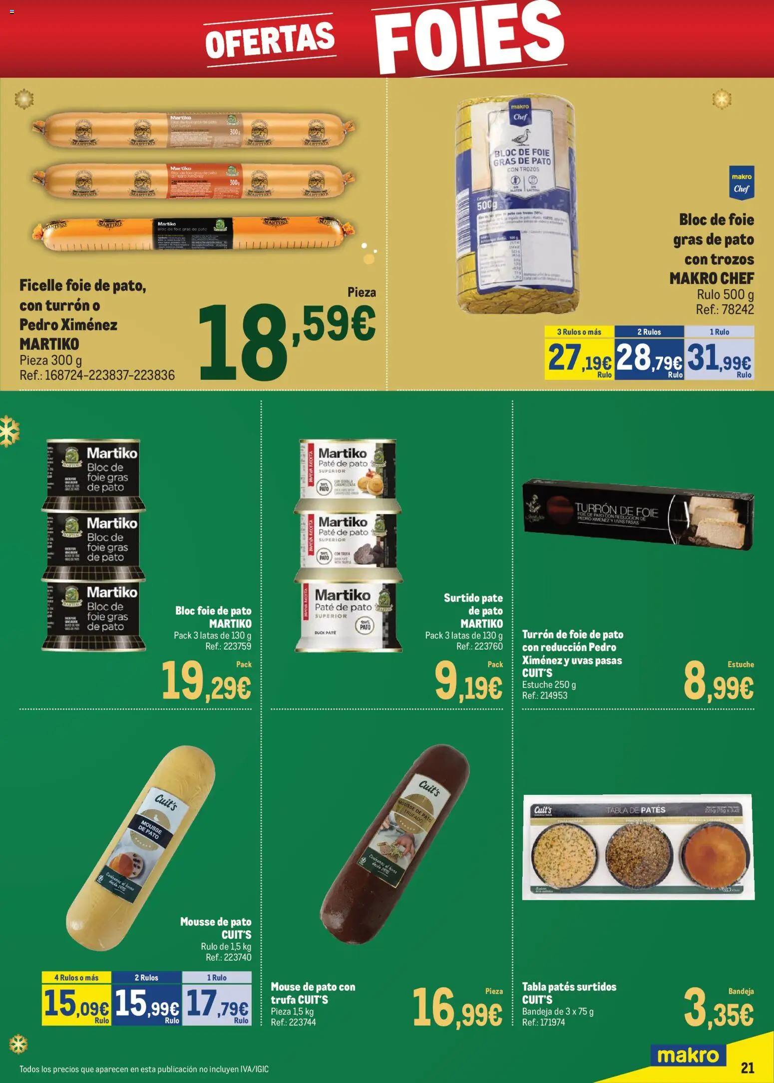 Makro - Precios Especial Sur │ válido desde el 09.12.2025 | Página: 21 | Productos: Mousse, Τζίντζερ, Mouse, Bandeja