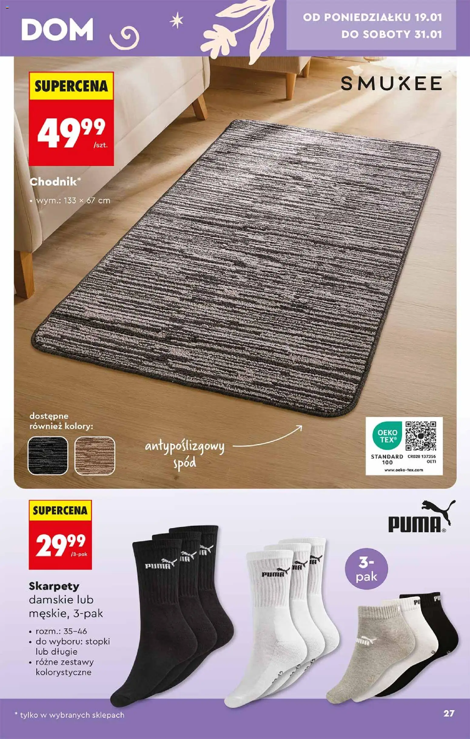 Biedronka gazetka - Hity i inspiracje od 17.01.2026 | Strona: 27 | Produkty: Skarpety, Skarpety damskie