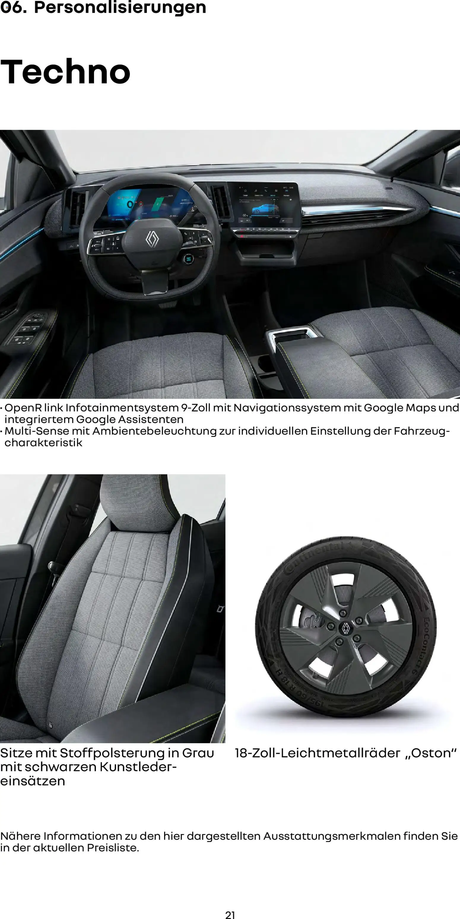 Renault Megane E-Tech – gültig ab 14.01.2026 | Seite: 21 | Produkte: Navigationssystem