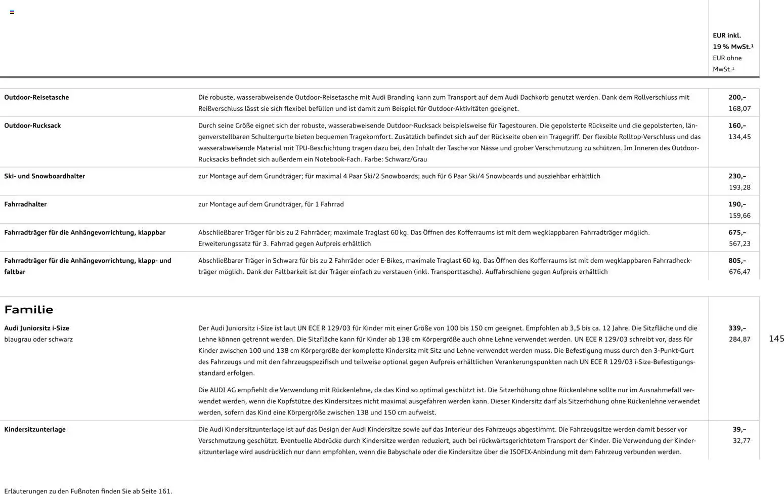 Audi A3 – gültig ab 28.10.2025 | Seite: 145 | Produkte: Kaffeemaschine, Kaffee