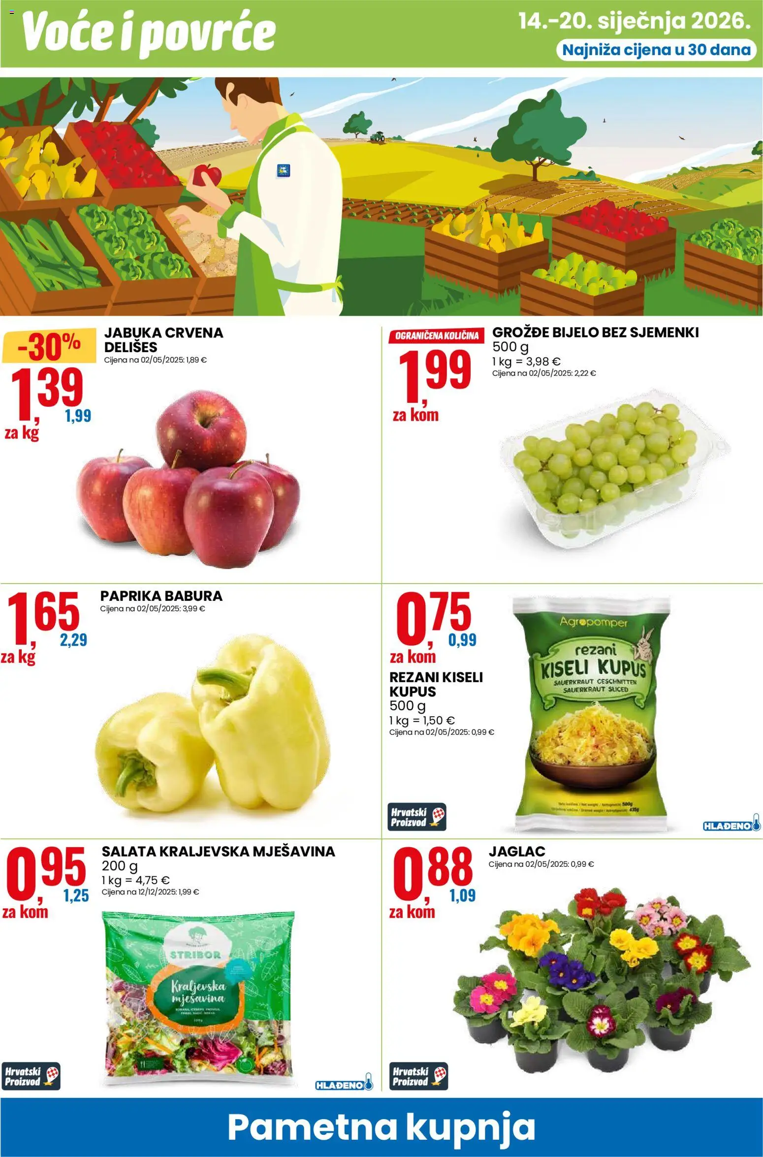 Eurospin katalog | vrijedi od 14.01.2026 | Stranica: 8 | Proizvodi: Paprika, Povrće, Voće, Jabuka