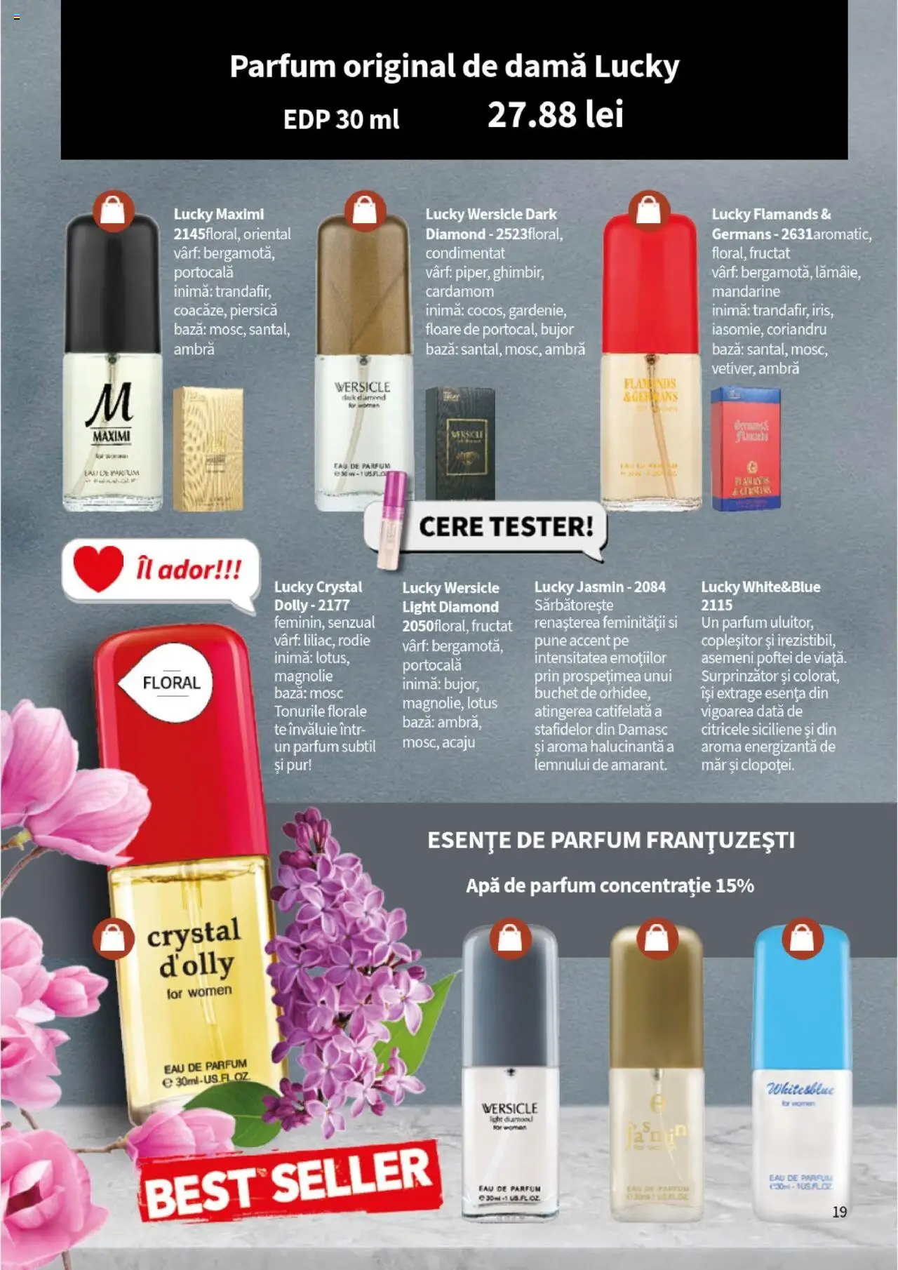 Catalog Lady’s – valabil de la 01.08.2025 | Pagină: 19 | Produse: Piersică, Apă de parfum, Parfum, Mandarine