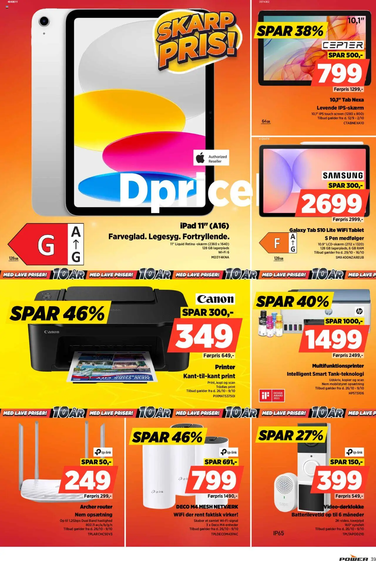 Power tilbudsavis – gyldig fra 26.09.2025 | Side: 39 | Produkter: RAM, Skærm, Printer, Router