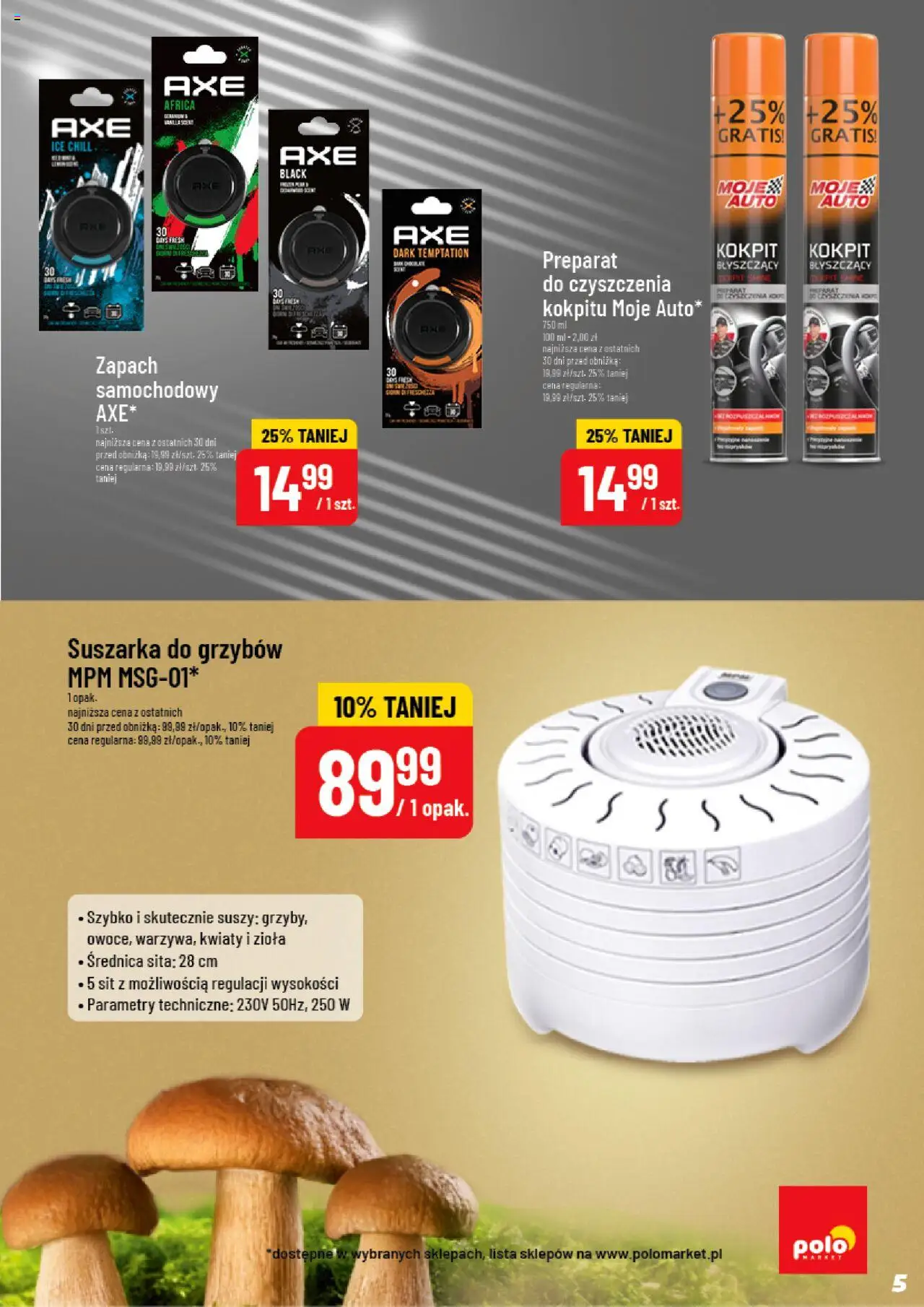 POLOmarket Gazetka - Inspirujący Tydzień od 15.10.2025 | Strona: 5 | Produkty: Suszarka, Zapach, Kwiaty, Suszarka do grzybów