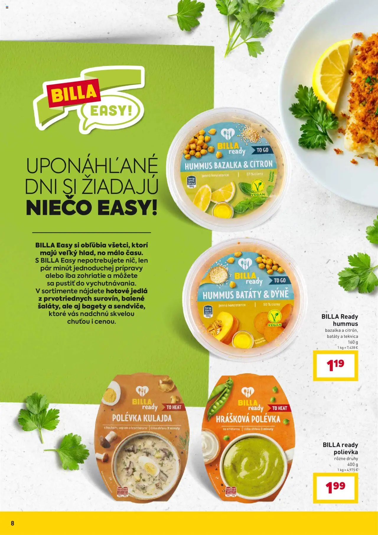 Nové Billa akcie – leták je platný od 10.09.2025 | Strana: 8 | Produkty: Batáty