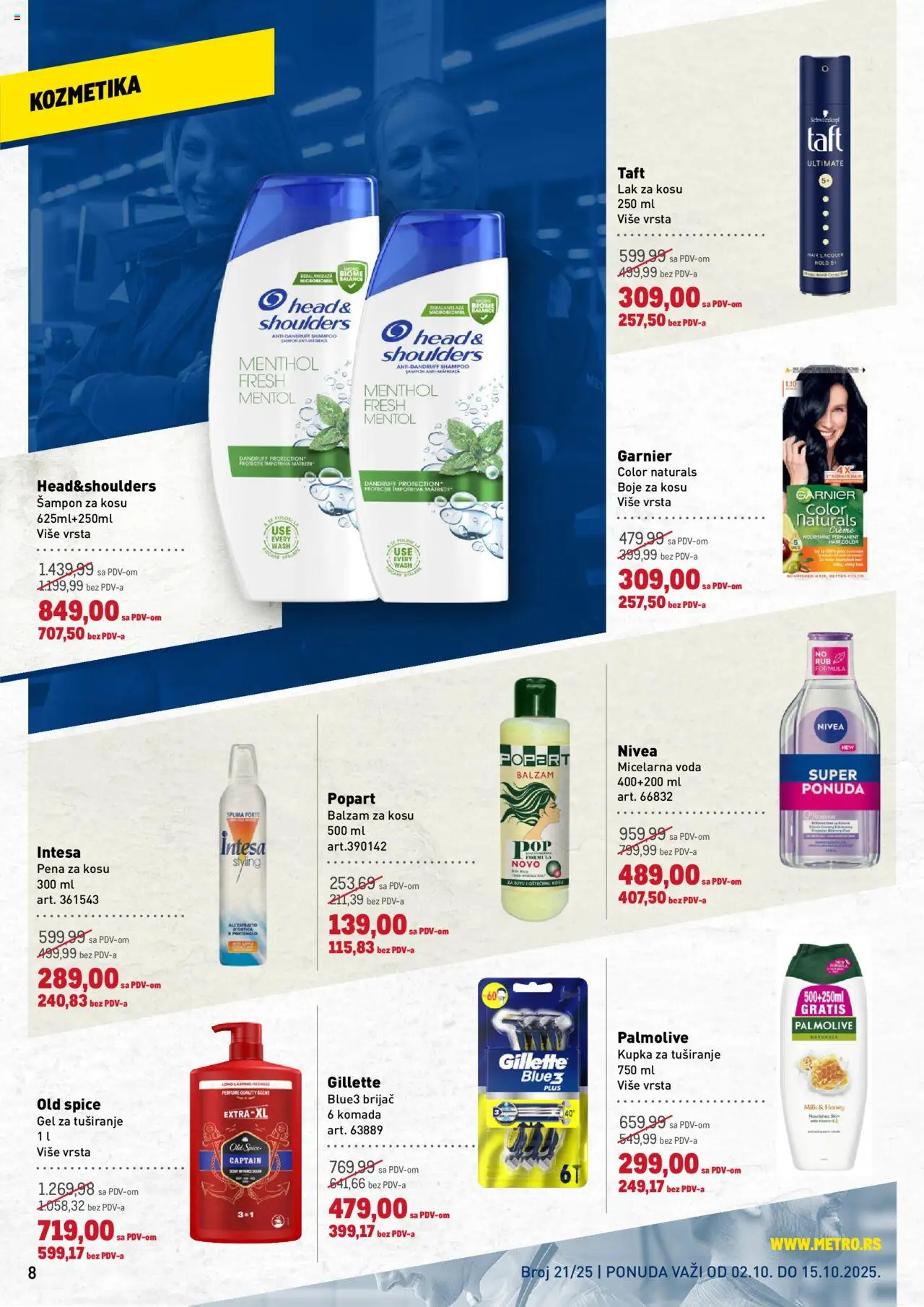 Metro katalog - važi od 02.09.2025 | Strana: 8 | Proizvode: Brijač, Palmolive, Balzam za kosu, Gel za tuširanje