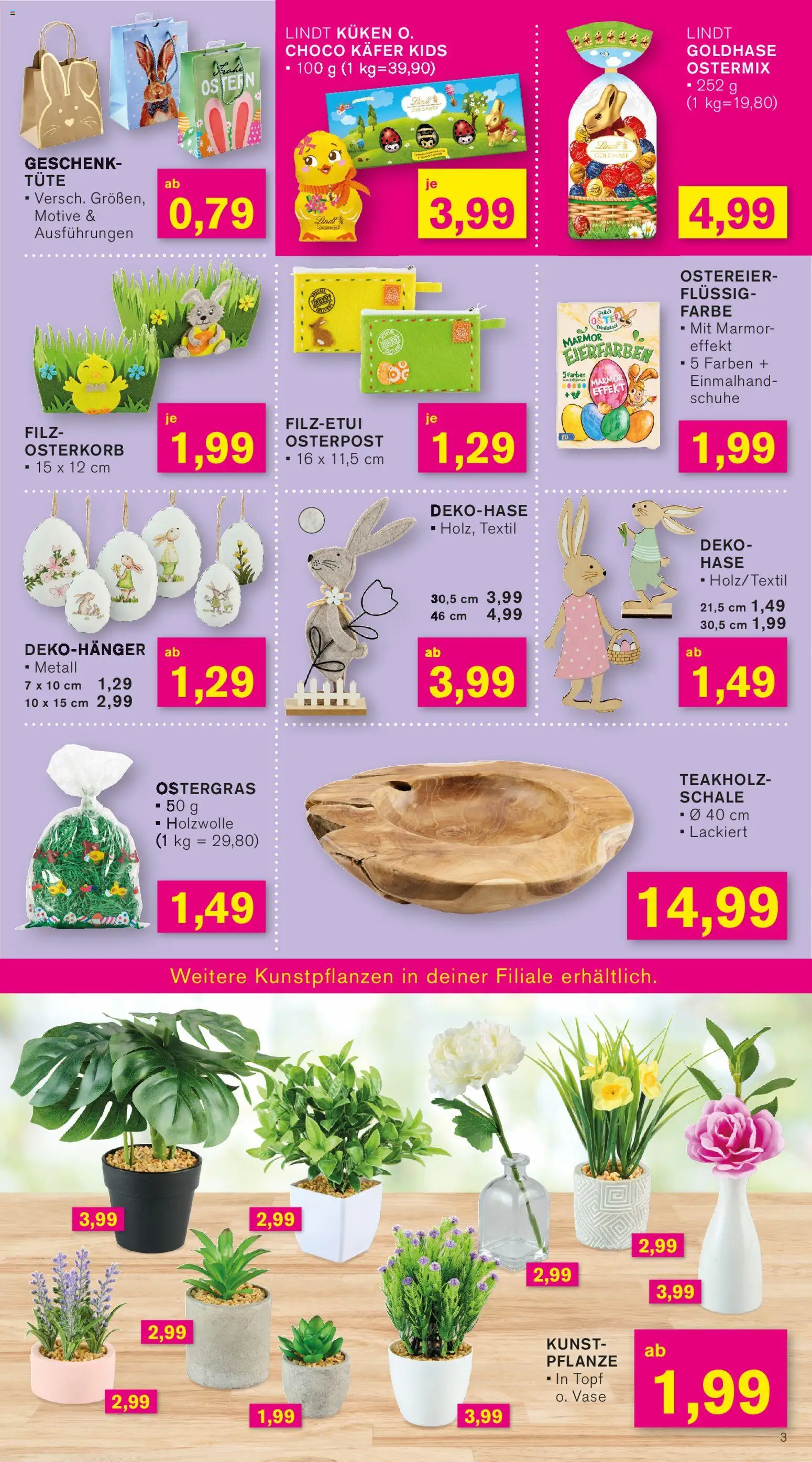 KODi Prospekt 	 – gültig ab 02.03.2026 | Seite: 3 | Produkte: Vase, Lindt