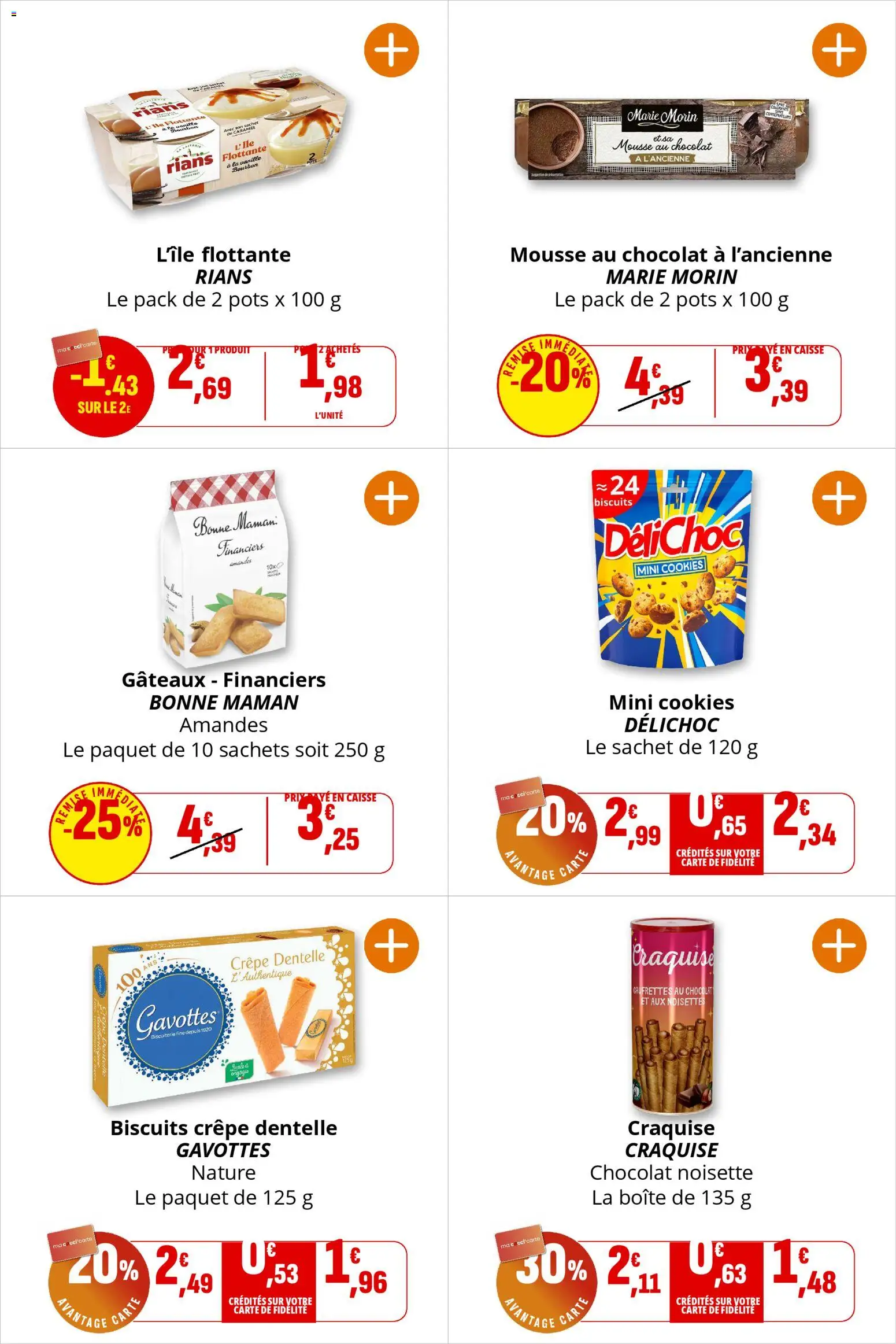 {H1} | Page: 23 | Produits: Mousse, Chocolat, Biscuits, Amandes