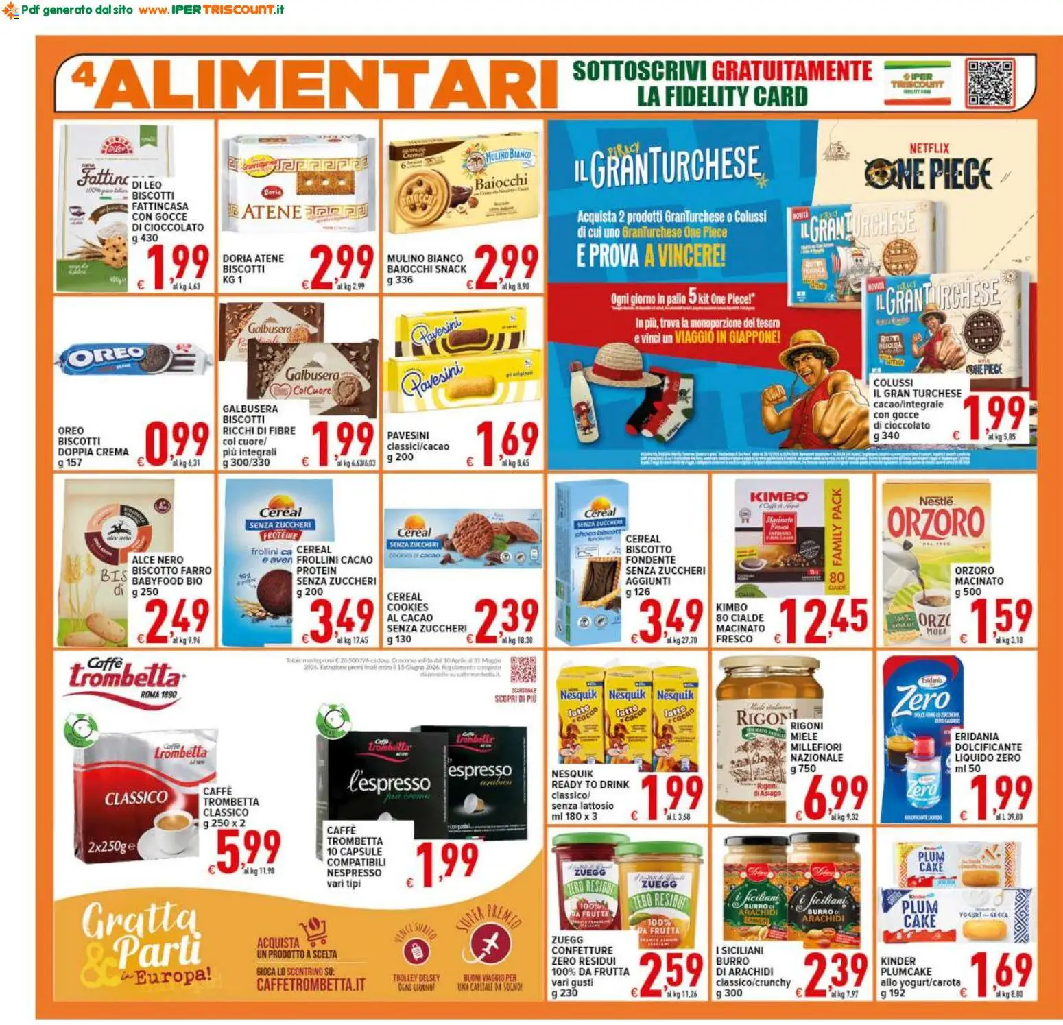Volantino Ipertriscount del 07.04.2026 | Pagina: 4 | Prodotti: Latte, Burro, Cacao, Trolley