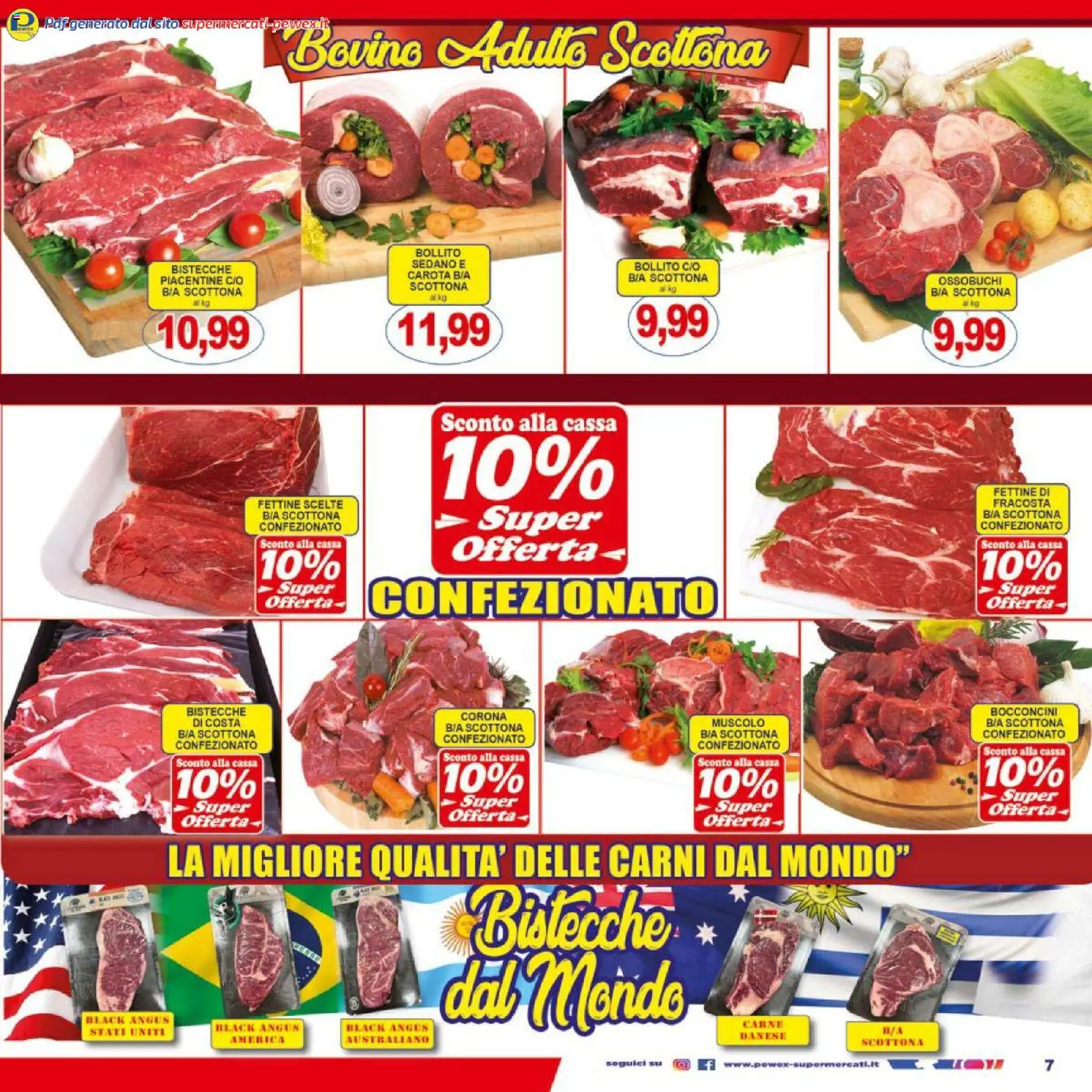 Volantino Pewex del 17.03.2026 | Pagina: 7 | Prodotti: Bovino, Carota, Sedano