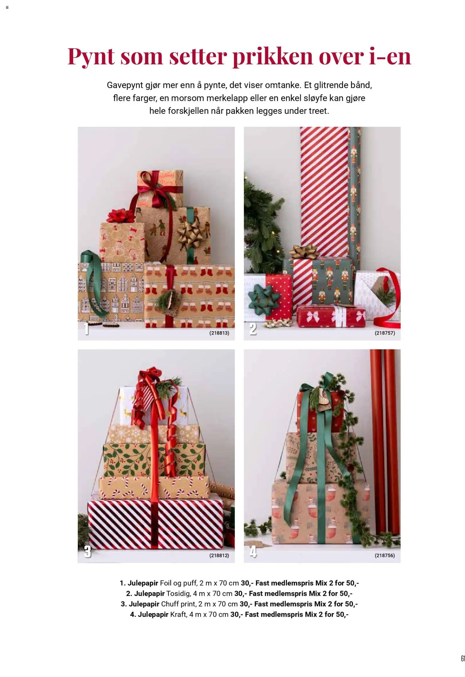 {H1} | Side: 61 | Produkter: Sløyfe