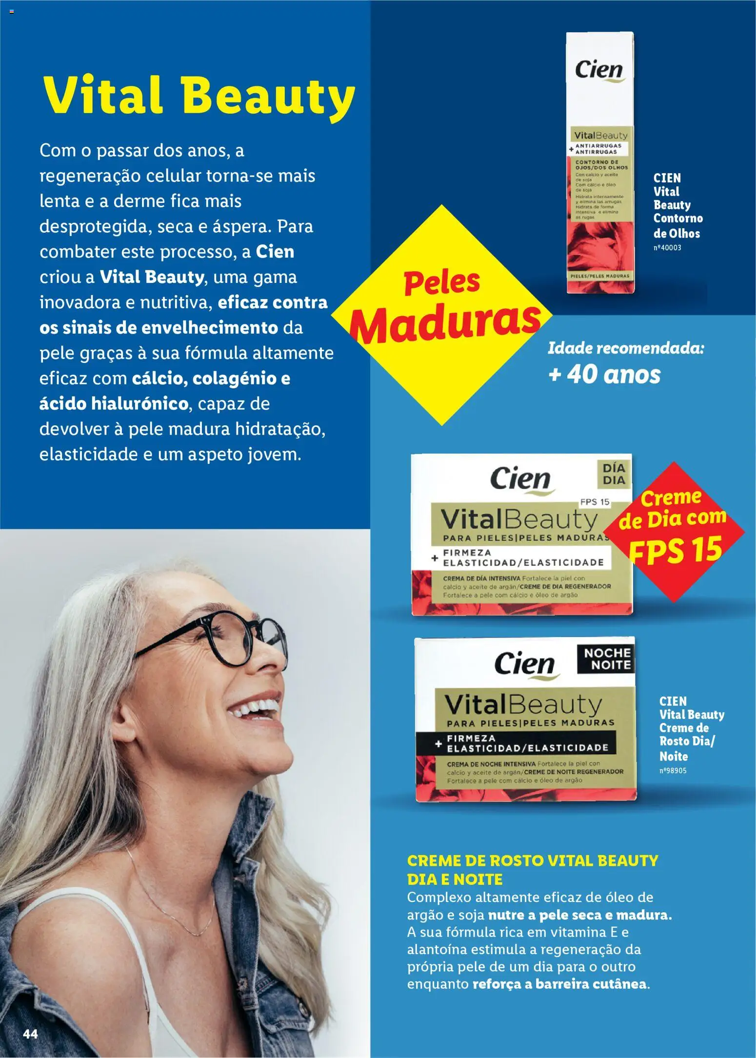 Lidl Beleza Inteligente │ válido de 16.03.2026 | Página: 44 | Produtos: Soja, Cálcio, Óleo, Creme