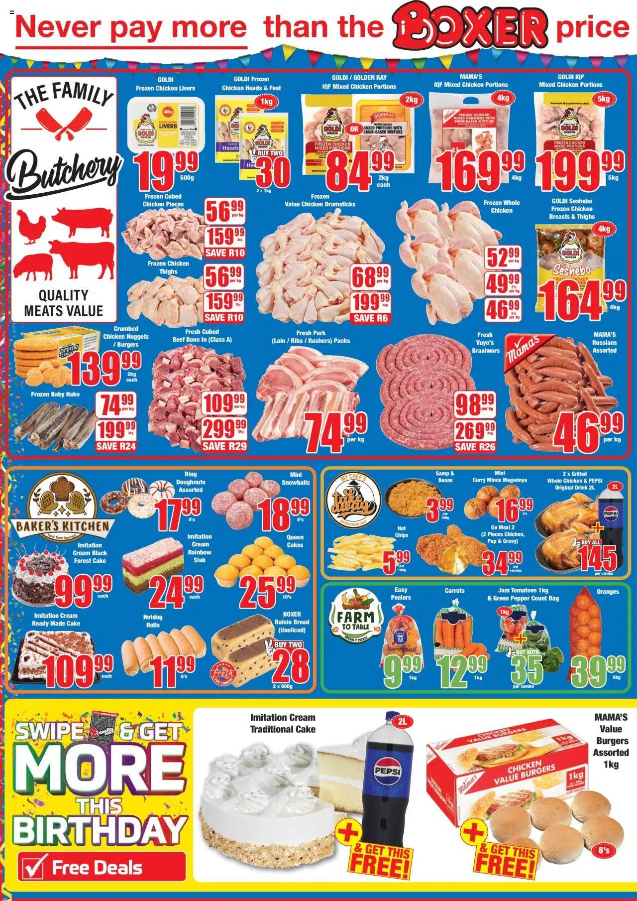 Boxer - Free State, Northern Cape, North West - Specials │ valid from 11.08.2025 | Page: 2 | Products: Magdalenas, Ribs, Pork, Carrots
