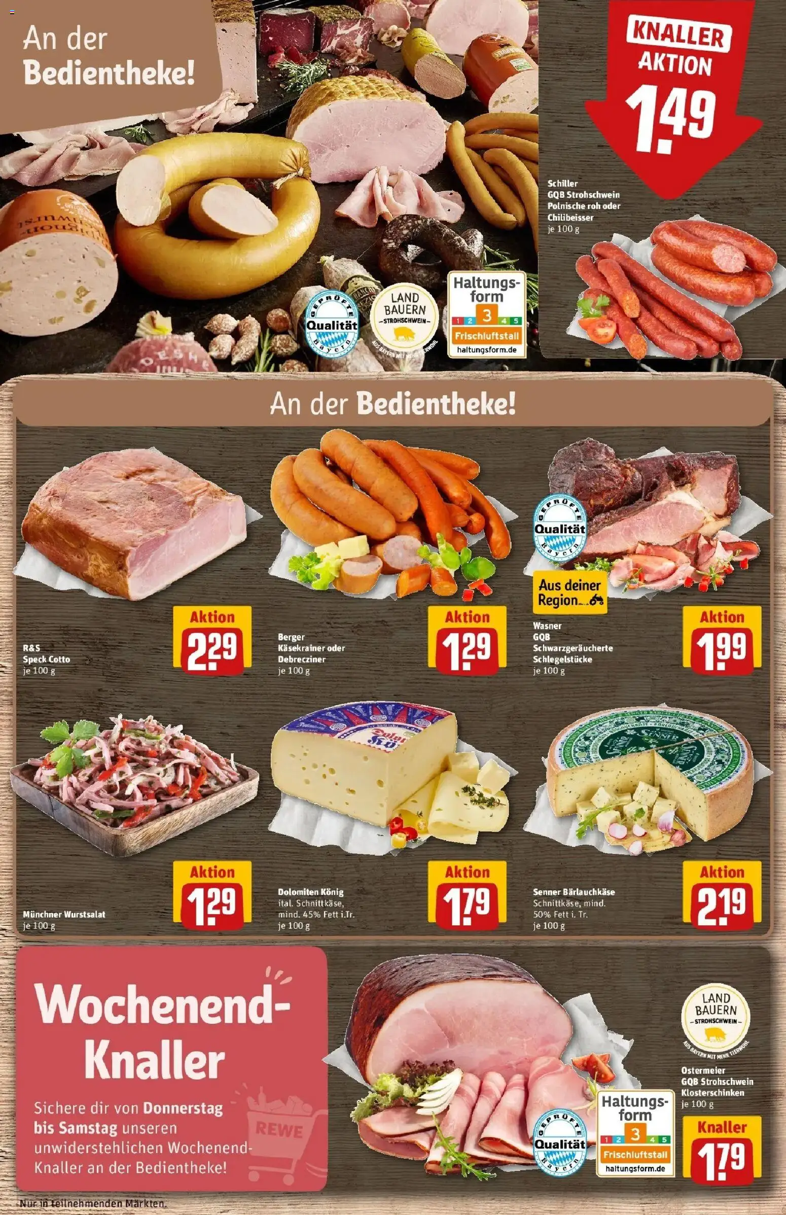 Rewe Prospekt Emmering	 – gültig ab 30.03.2026 | Seite: 13 | Produkte: Käsekrainer