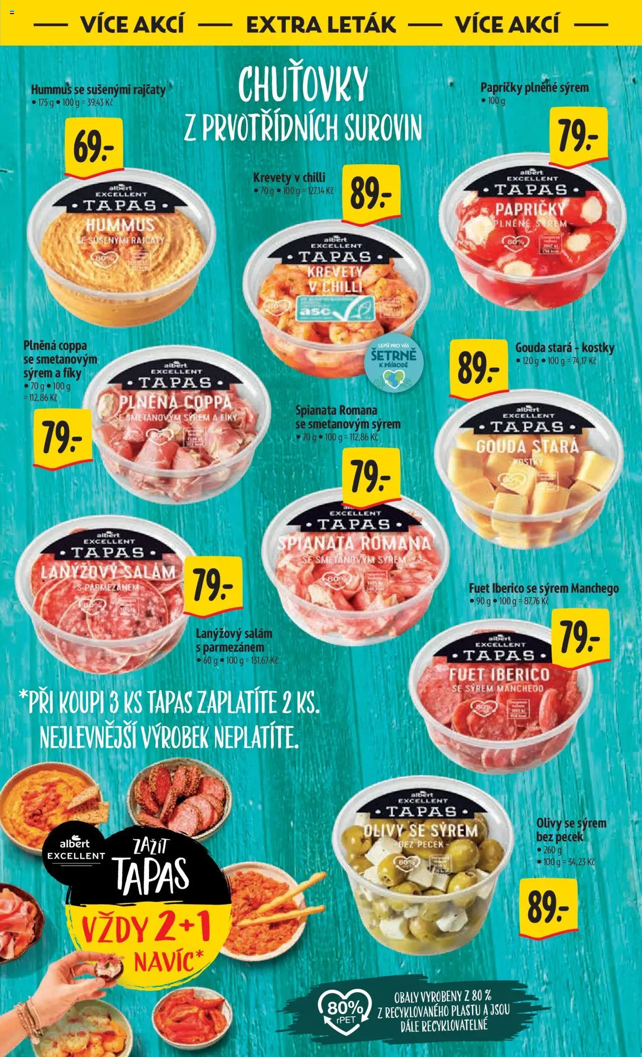 Albert leták - Hypermarket od 11.06.2025 | Strana: 43 | Produkty: Cream cheese, Olivy, Kostky, Krevety
