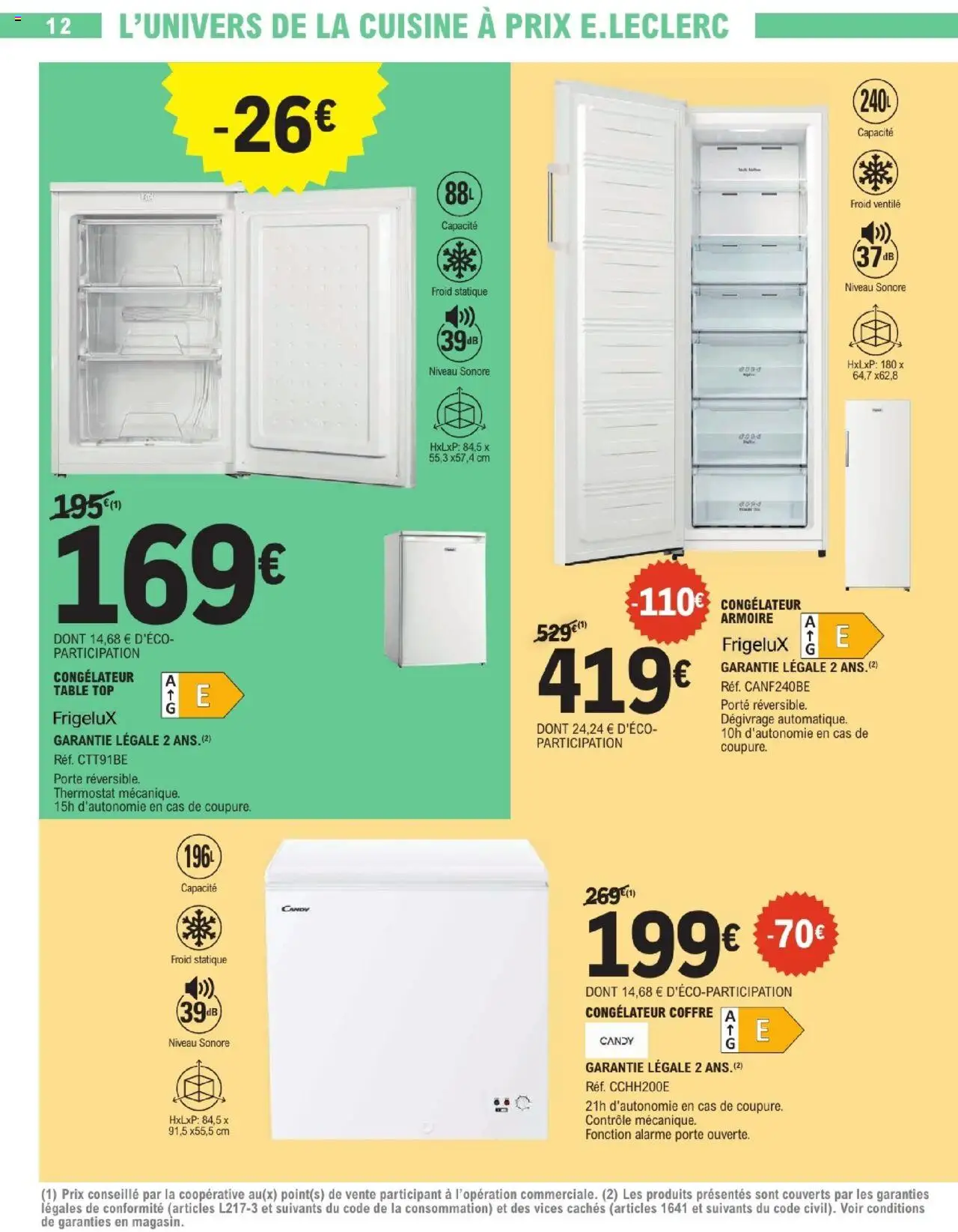  | Page: 12 | Produits: Congélateur armoire, Porte, Armoire, Table
