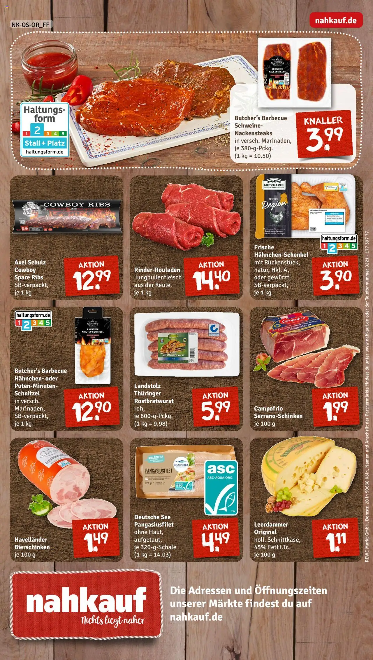 Nahkauf Prospekt - gültig ab dem 28.07.2025 | Seite: 12 | Produkte: Nackensteaks, Hahnchen, Schnitzel, Leerdammer