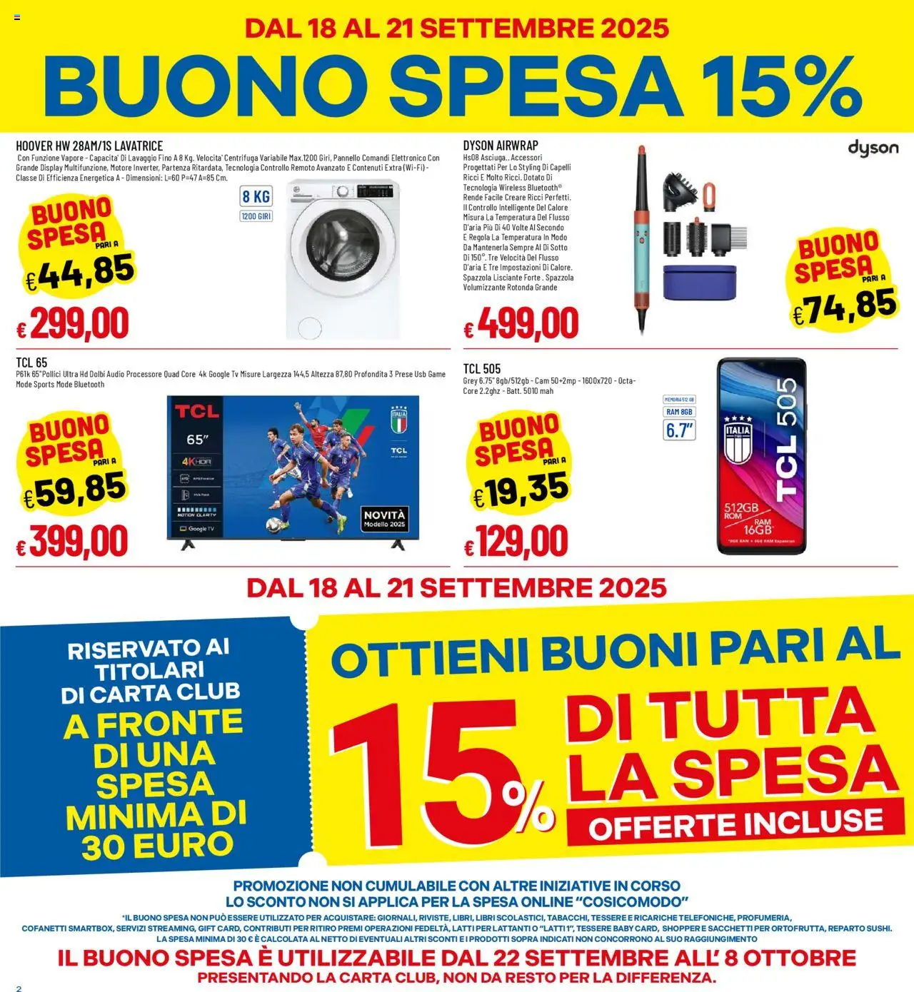 Volantino Galassia del 18.09.2025 | Pagina: 2 | Prodotti: Spazzola, TV, Audio, USB