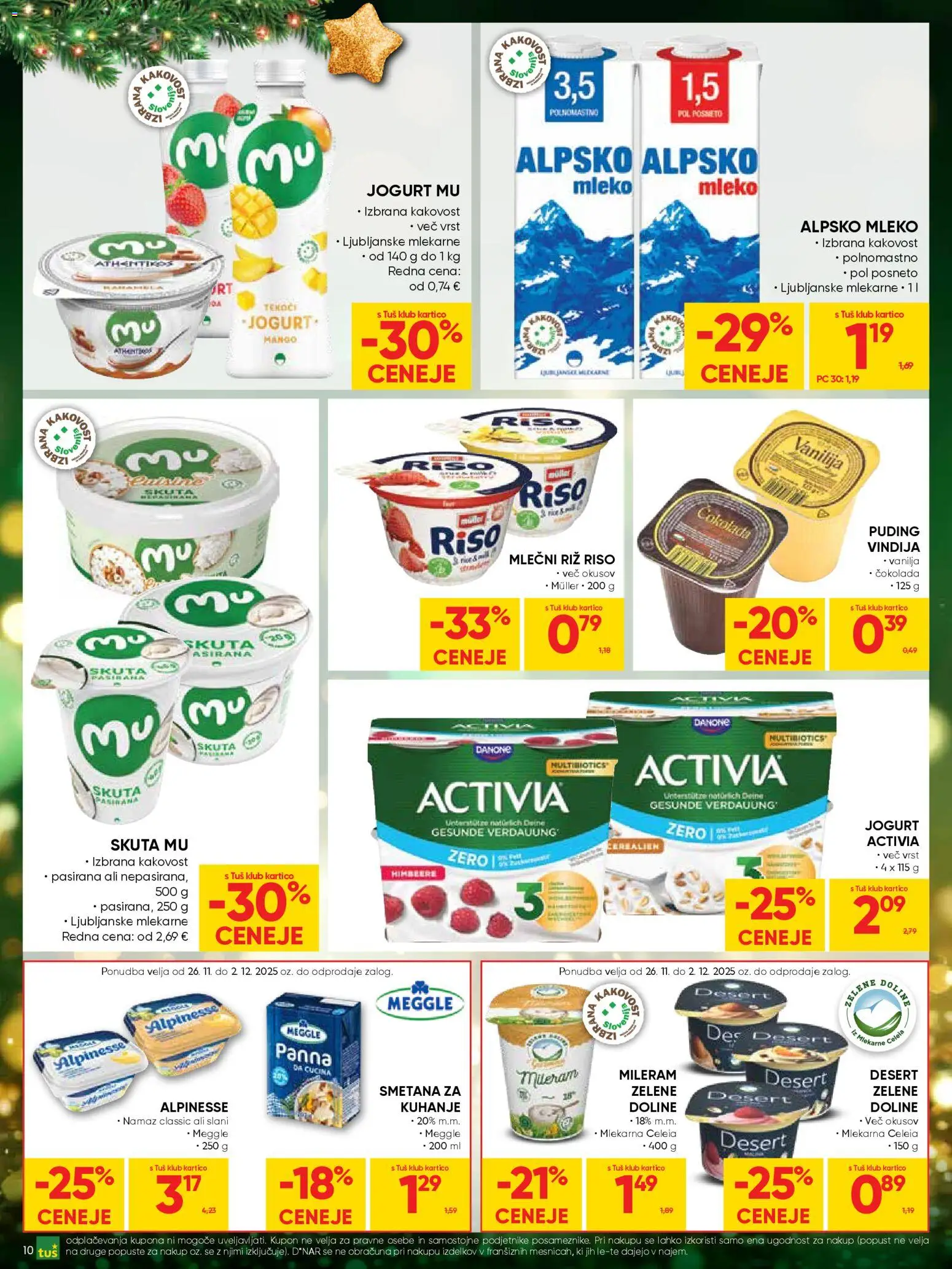 Novi Tuš katalog ponudbe – veljaven od 26.11.2025 | Stran: 10 | Izdelki: Puding, Jogurt, Smetana, Mango