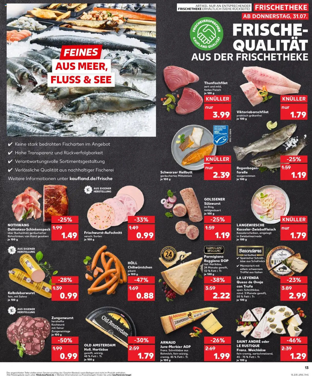 Kaufland prospekt Frankfurt (Oder)	 - gültig ab dem 31.07.2025 | Seite: 13 | Produkte: Käse, Chili, Sahne, Fleisch
