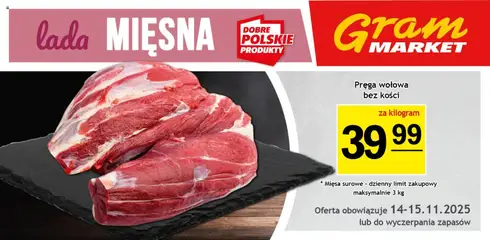 Pogląd oferty "Gram Market Gazetka - Lada Mięsna" - ważna od 12.11.2025