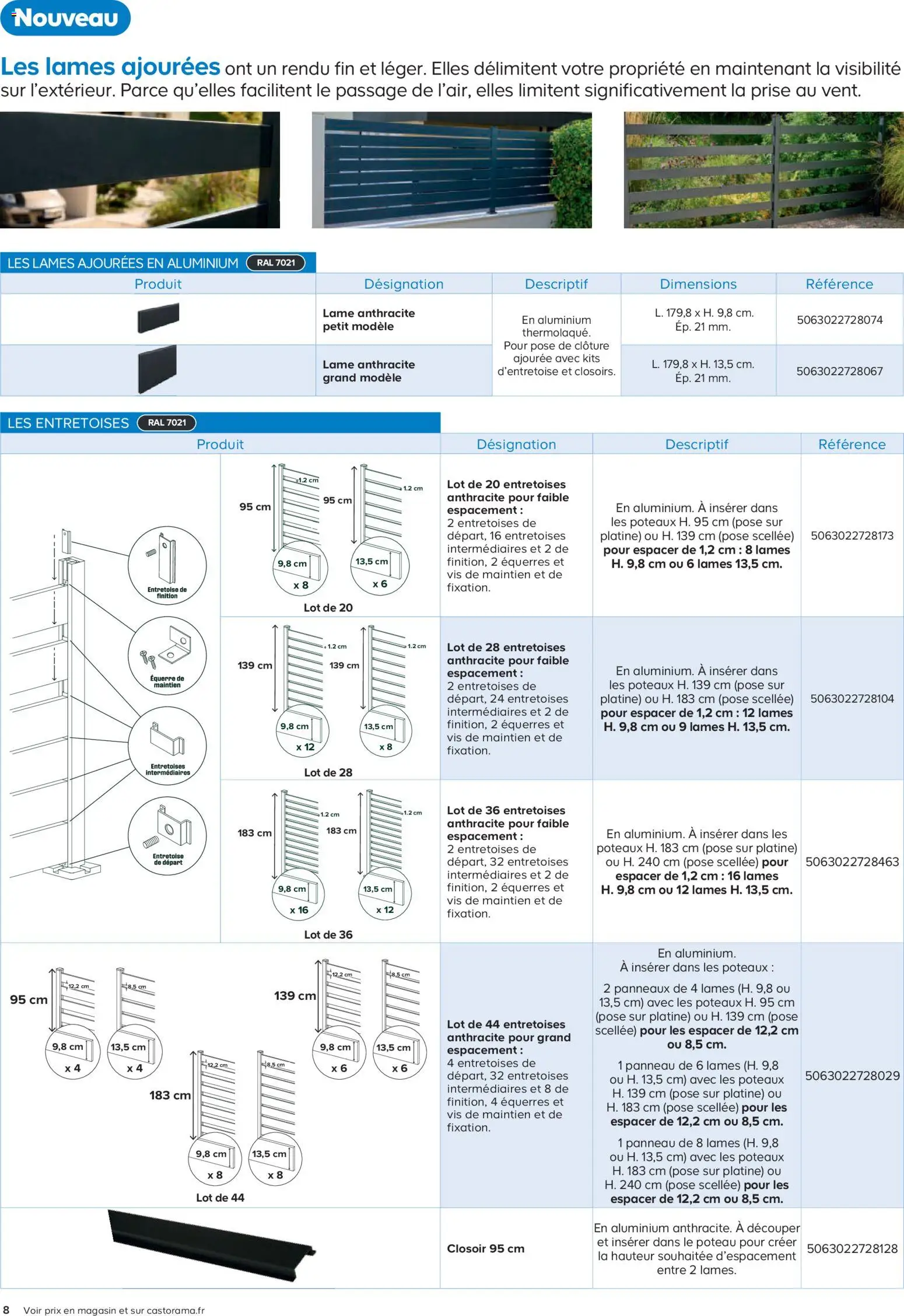 {H1} | Page: 8 | Produits: Clôture, Prise