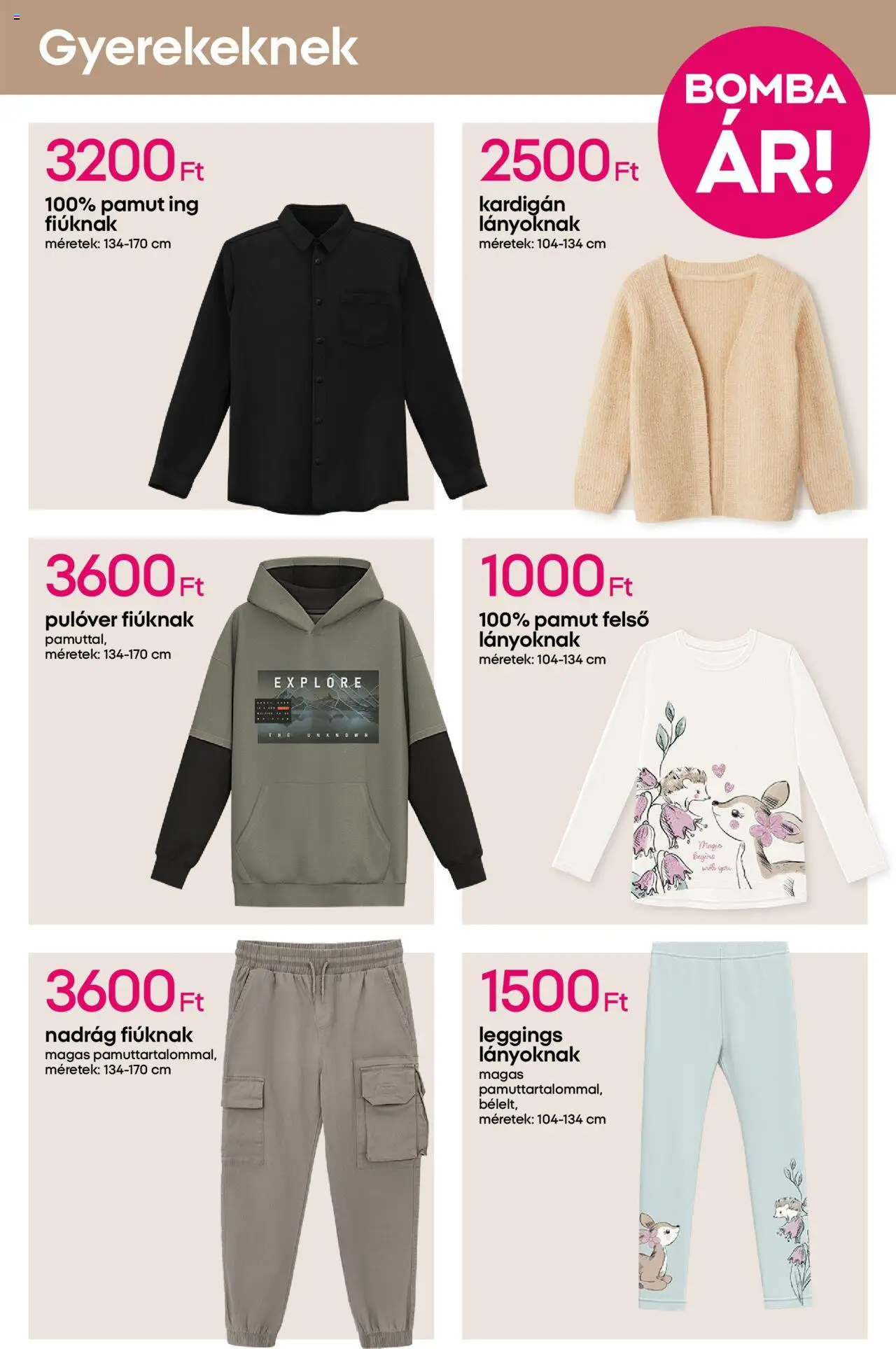 Pepco akciós ujság - amely érvényes a következő dátumtól: 18.09.2025 | Oldal: 7 | Termékek: Ing, Pulóver, Nadrág, Leggings